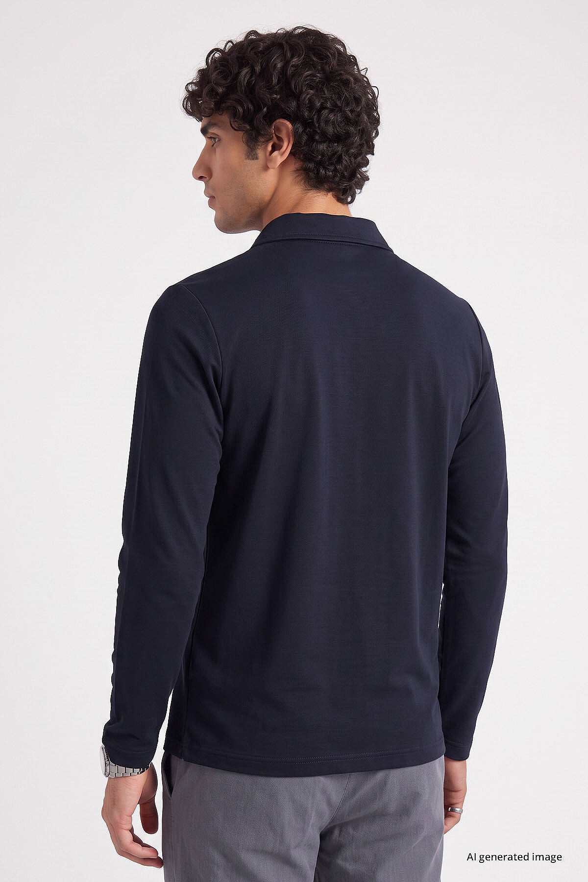 Lacivert Rahat Form Basic Erkek Polo Yaka T-Shirt - 88512