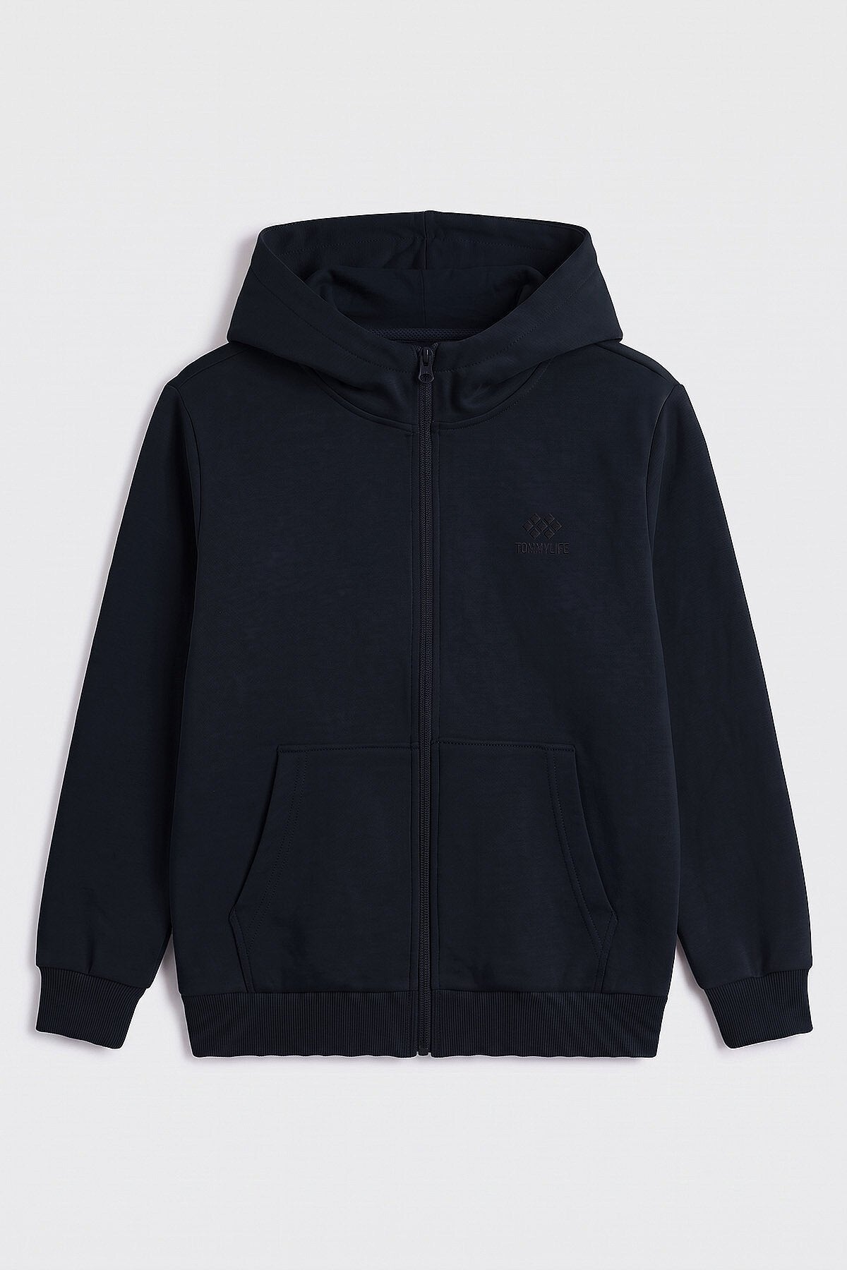 Lacivert Standart Kalıp Basic Erkek Çocuk Sweatshirt - 11336