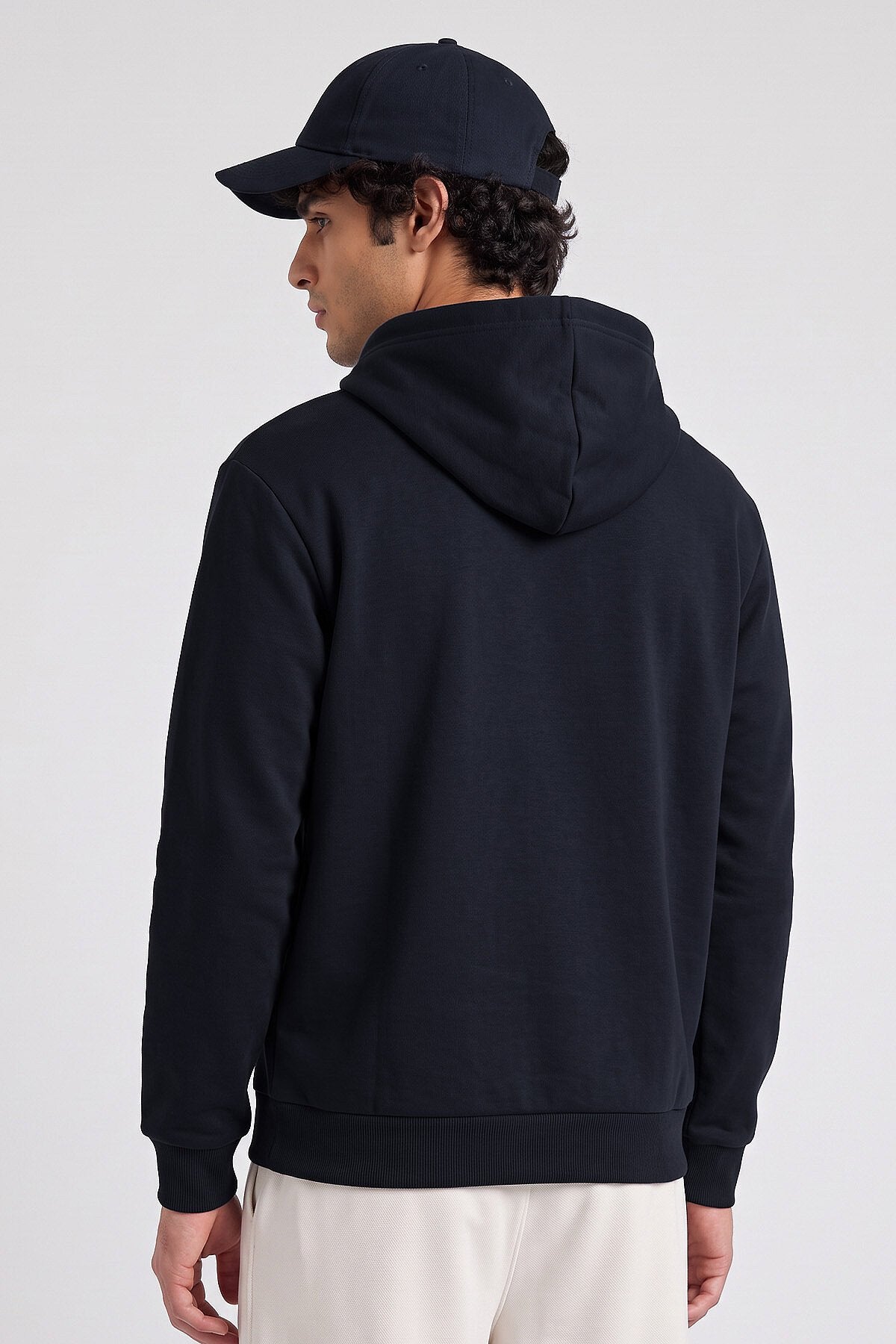Lacivert Standart Kalıp Basic Erkek Sweatshirt - 88513