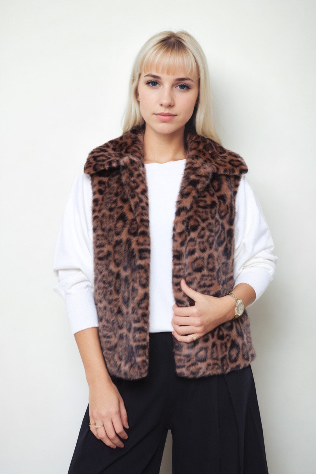 Leopar Desen Yelek