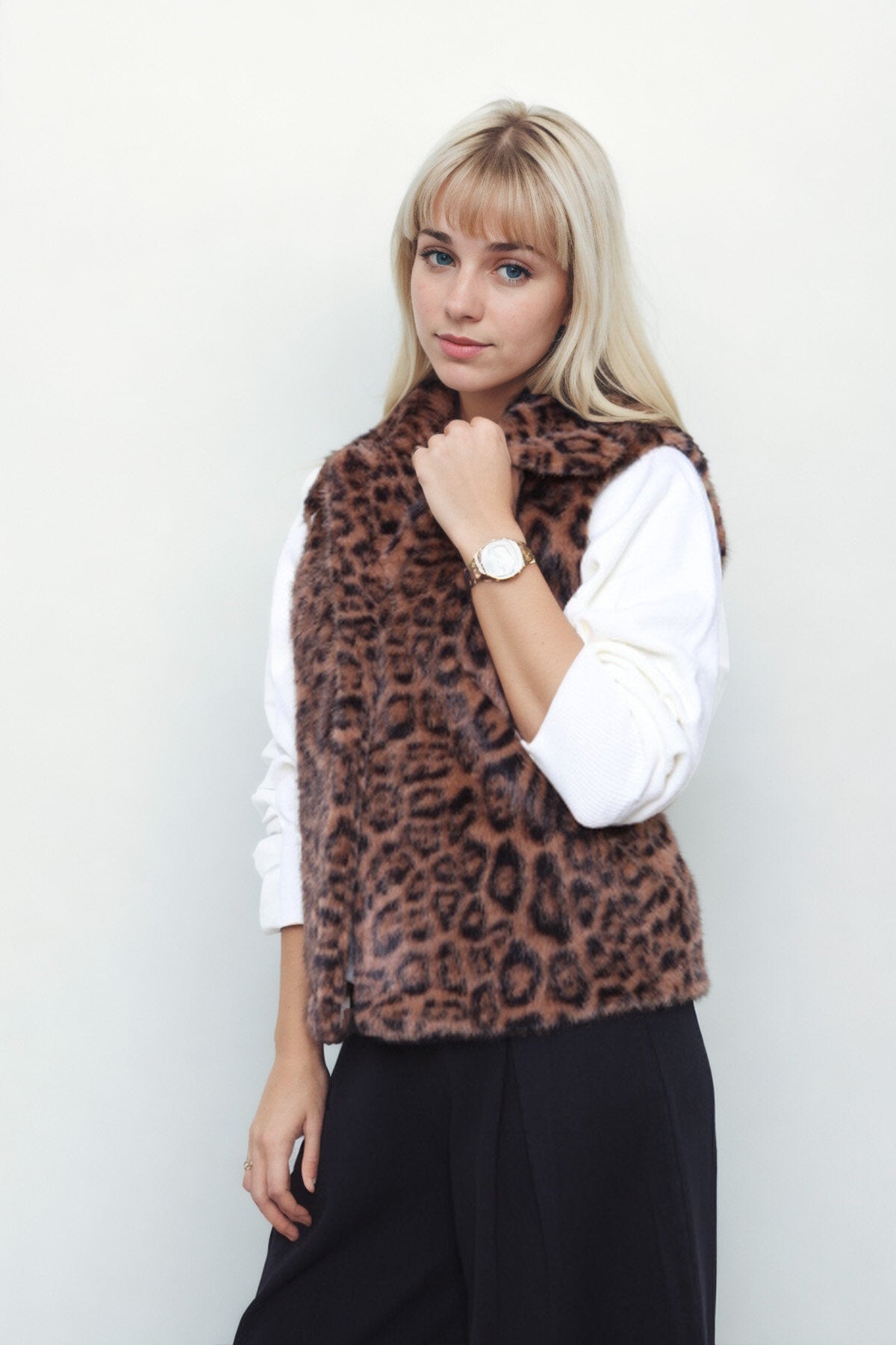Leopar Desen Yelek