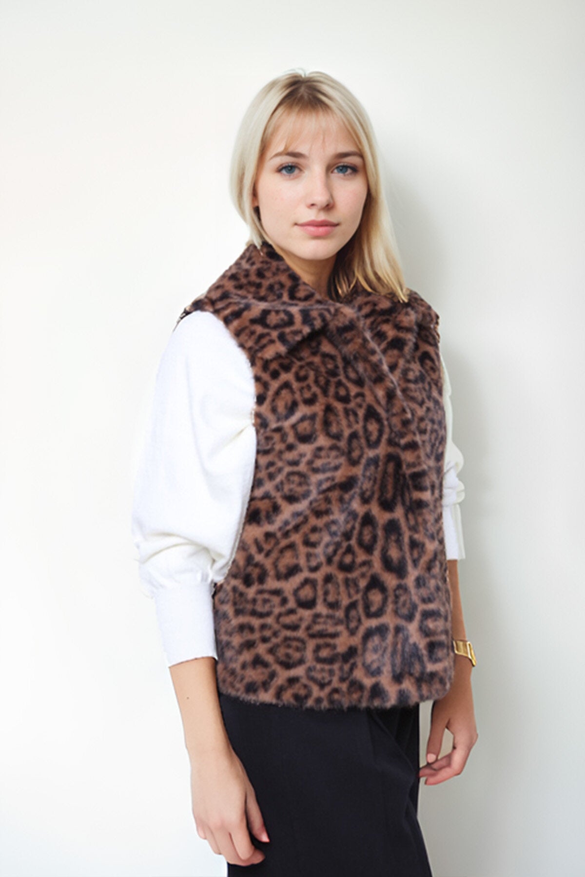 Leopar Desen Yelek
