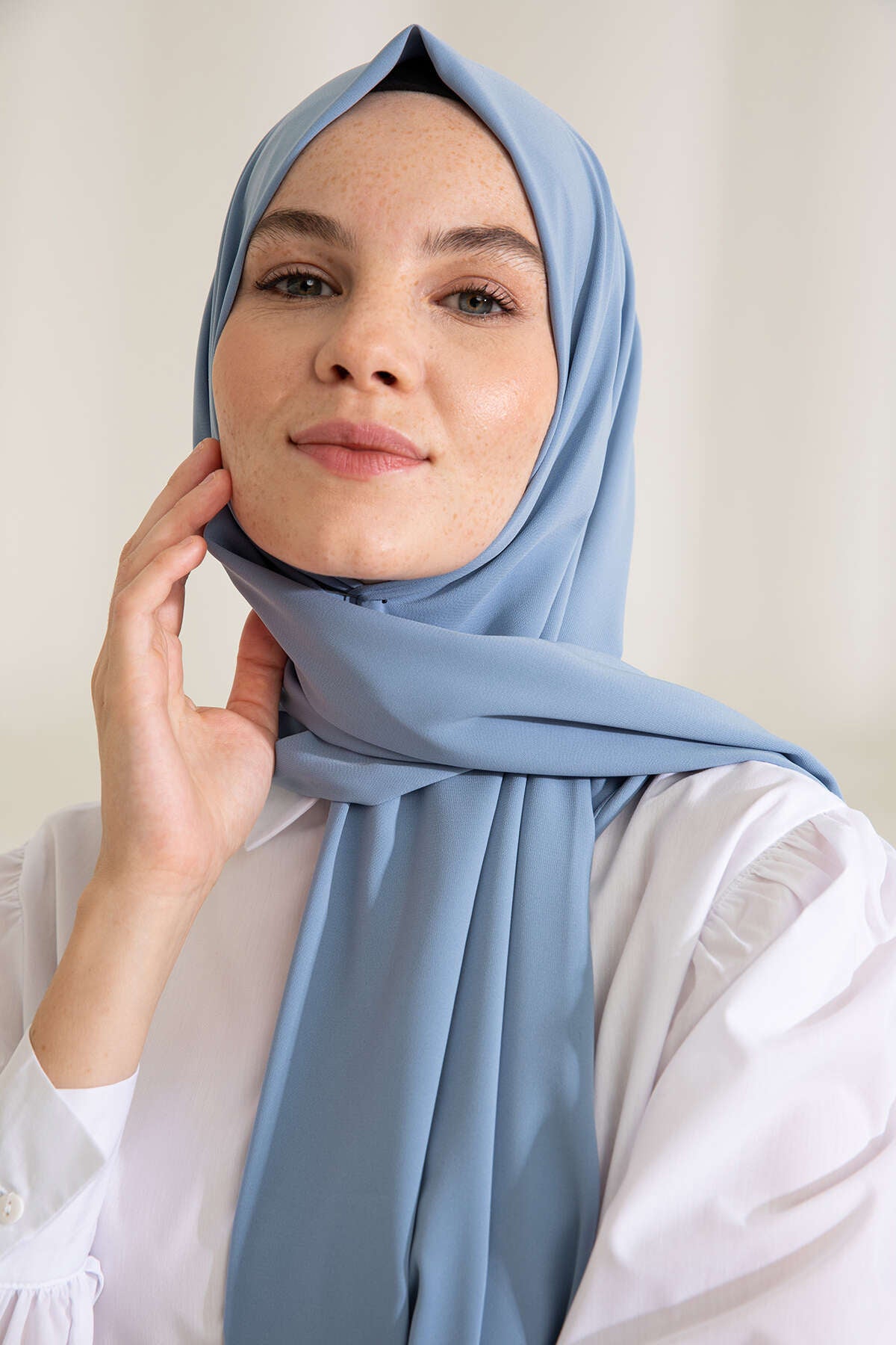 Medine İpeği Şal - Bebe Mavisi