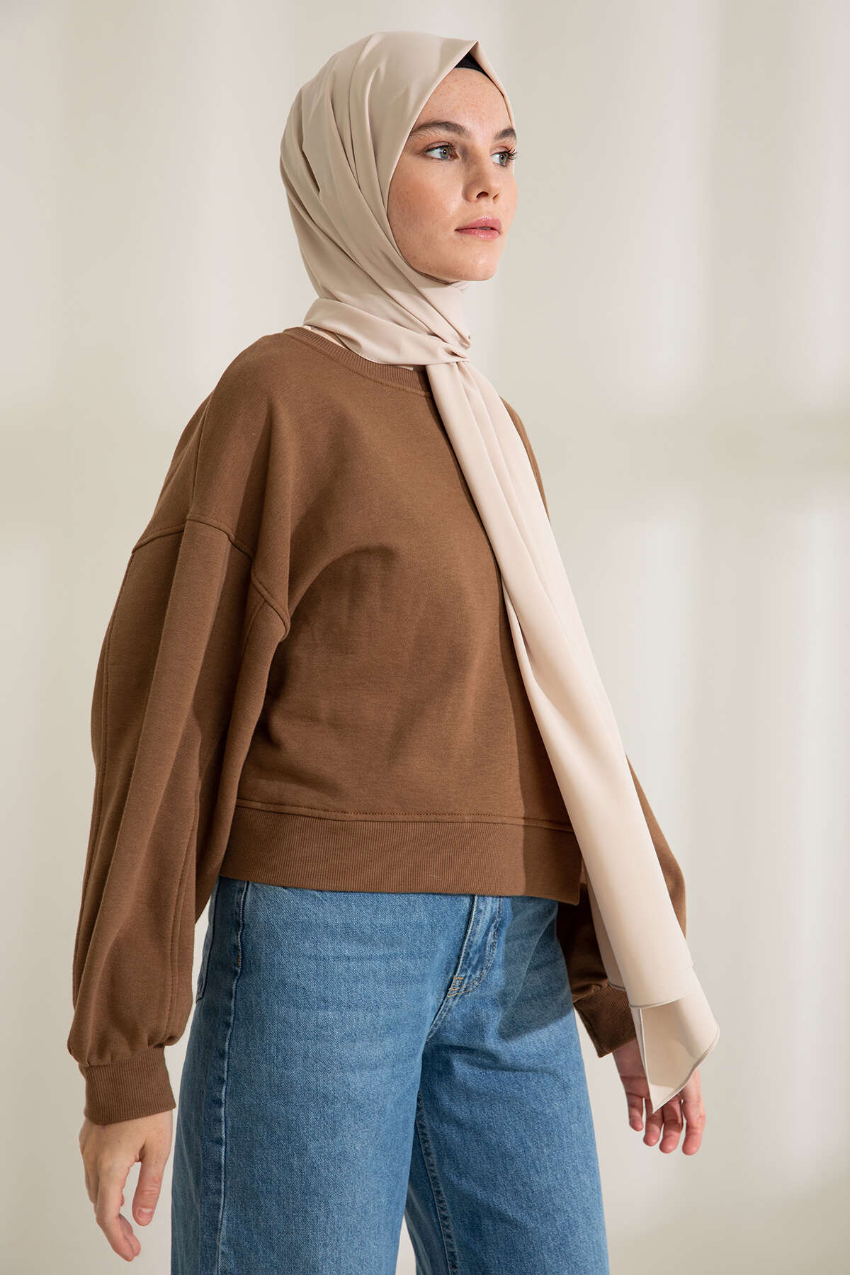 Medine İpeği Şal - Bej