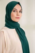 Medine Silk Shawl - Pine Green