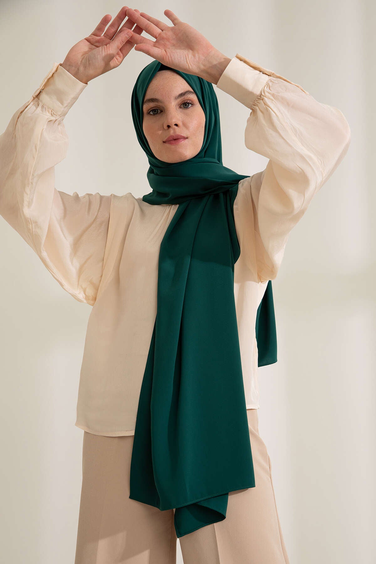 Medine İpeği Şal - Çam Yeşili