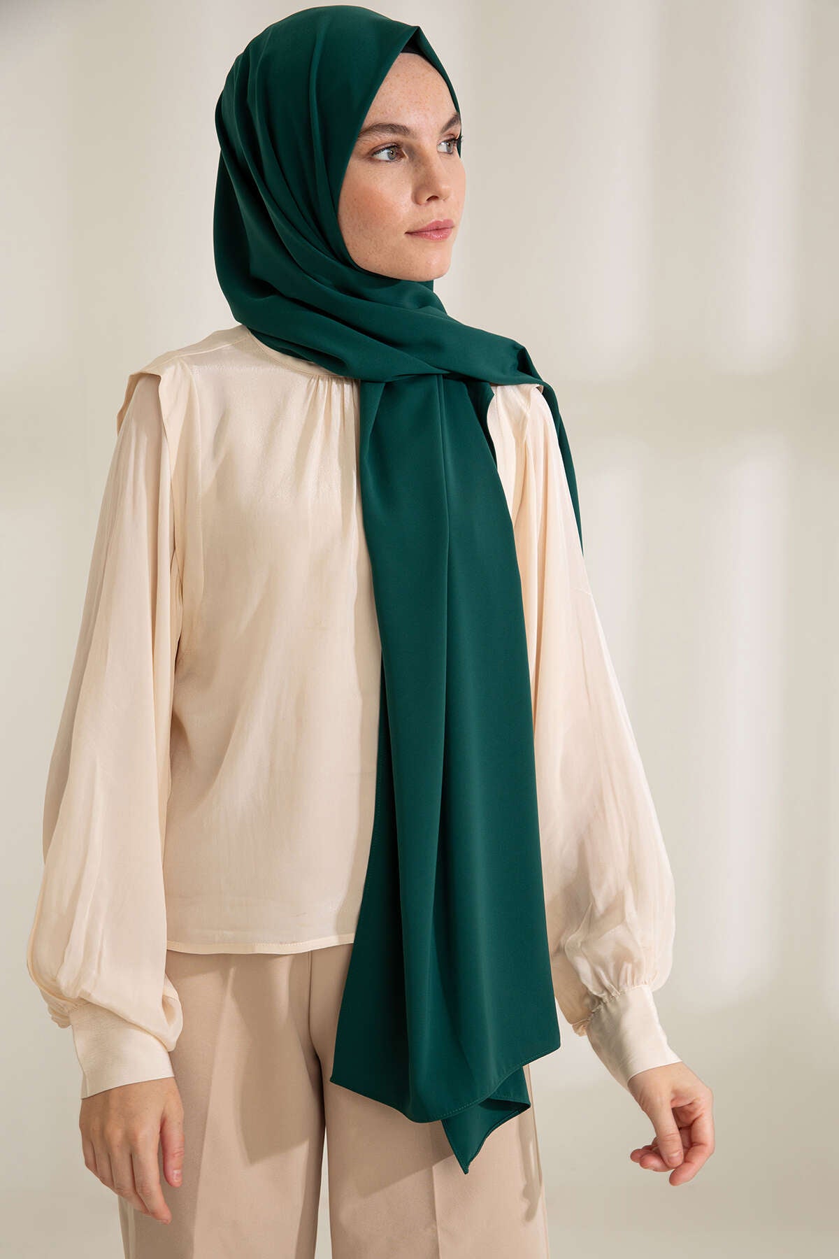Medine İpeği Şal - Çam Yeşili