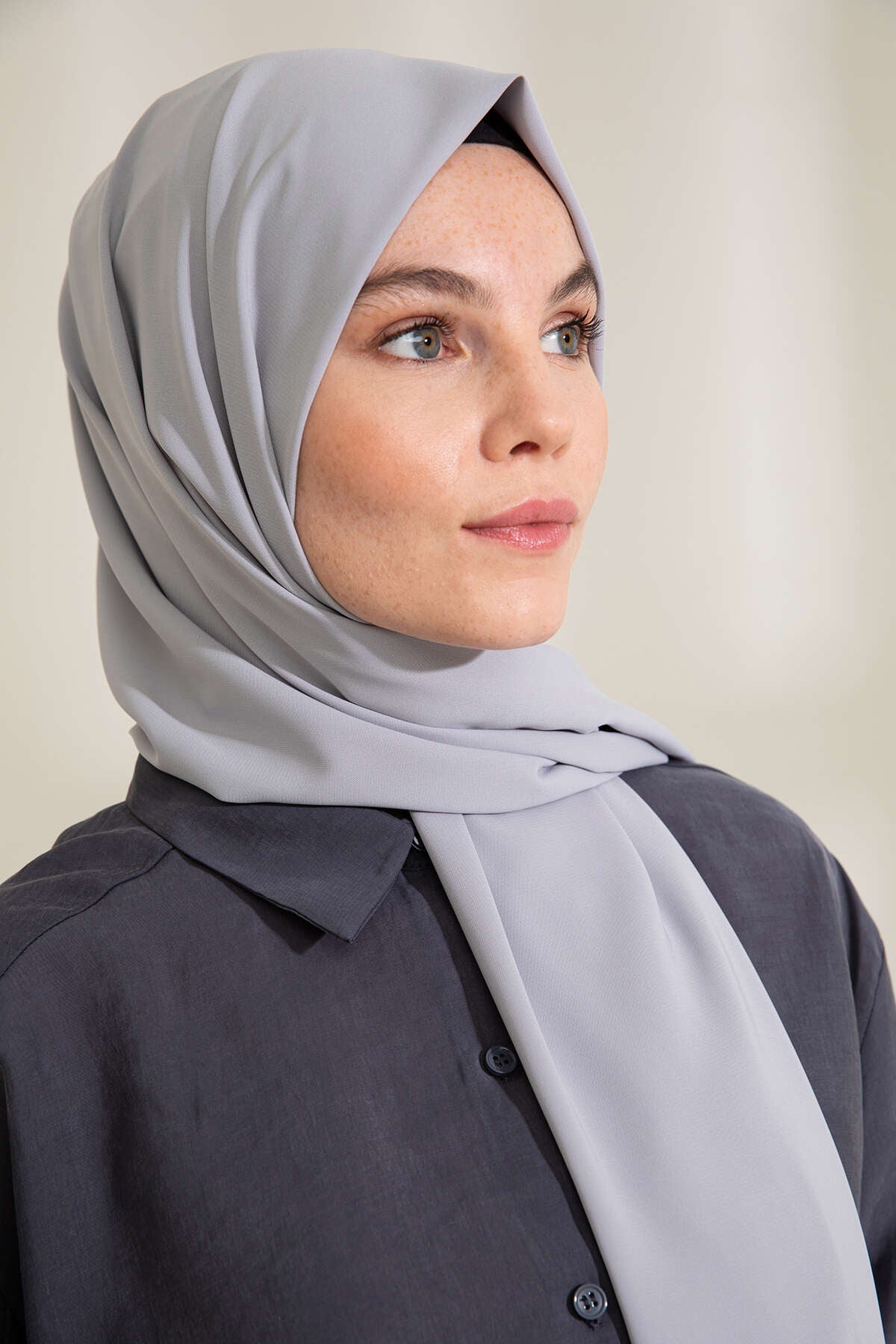 Medine İpeği Şal - Gümüş