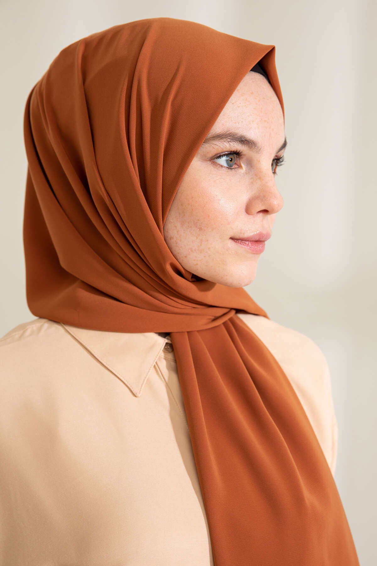 Medine İpeği Şal - Taba