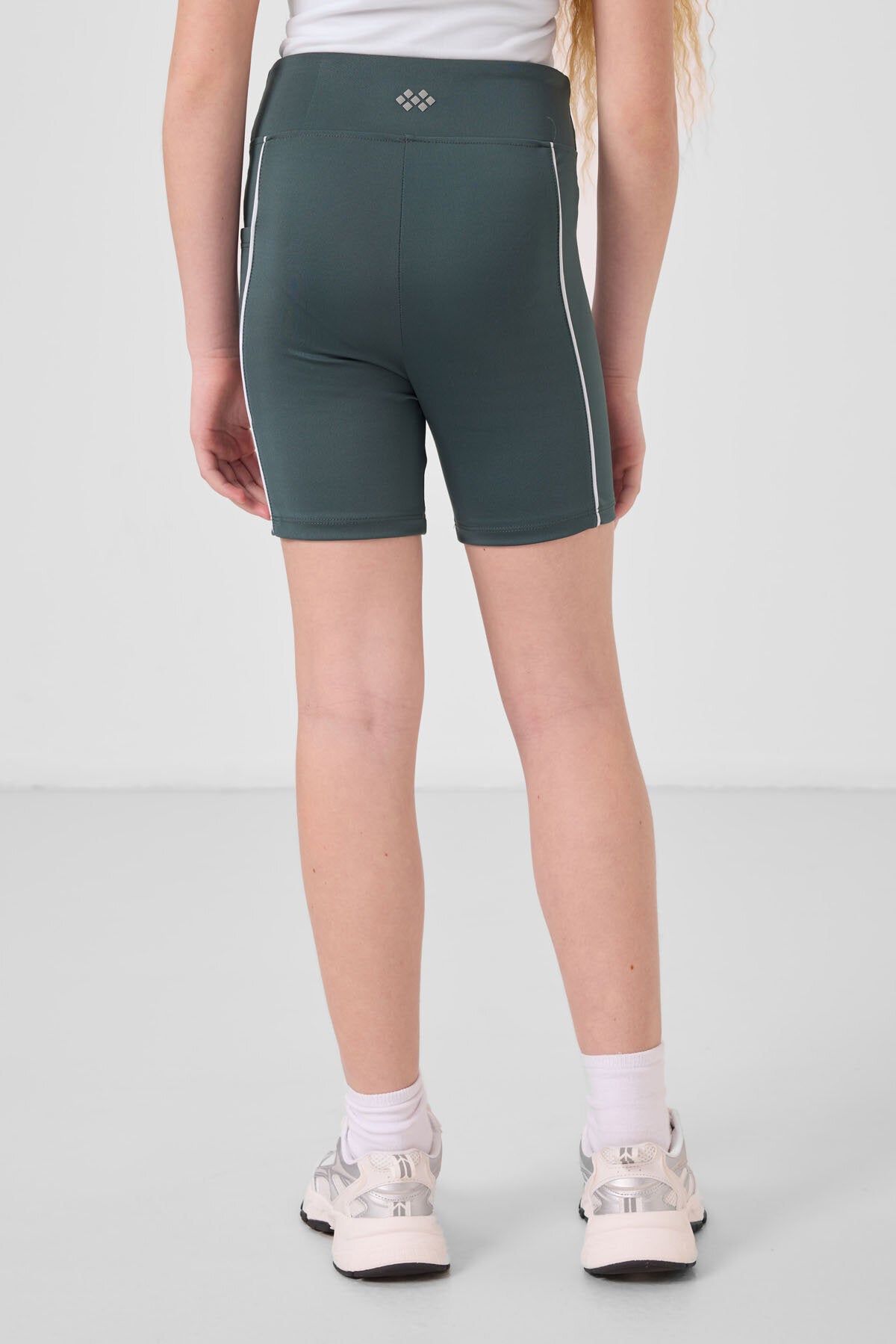 Orman Yeşili Esnek Standart Fit Basic Performans Kız Çocuk Tayt - 75189