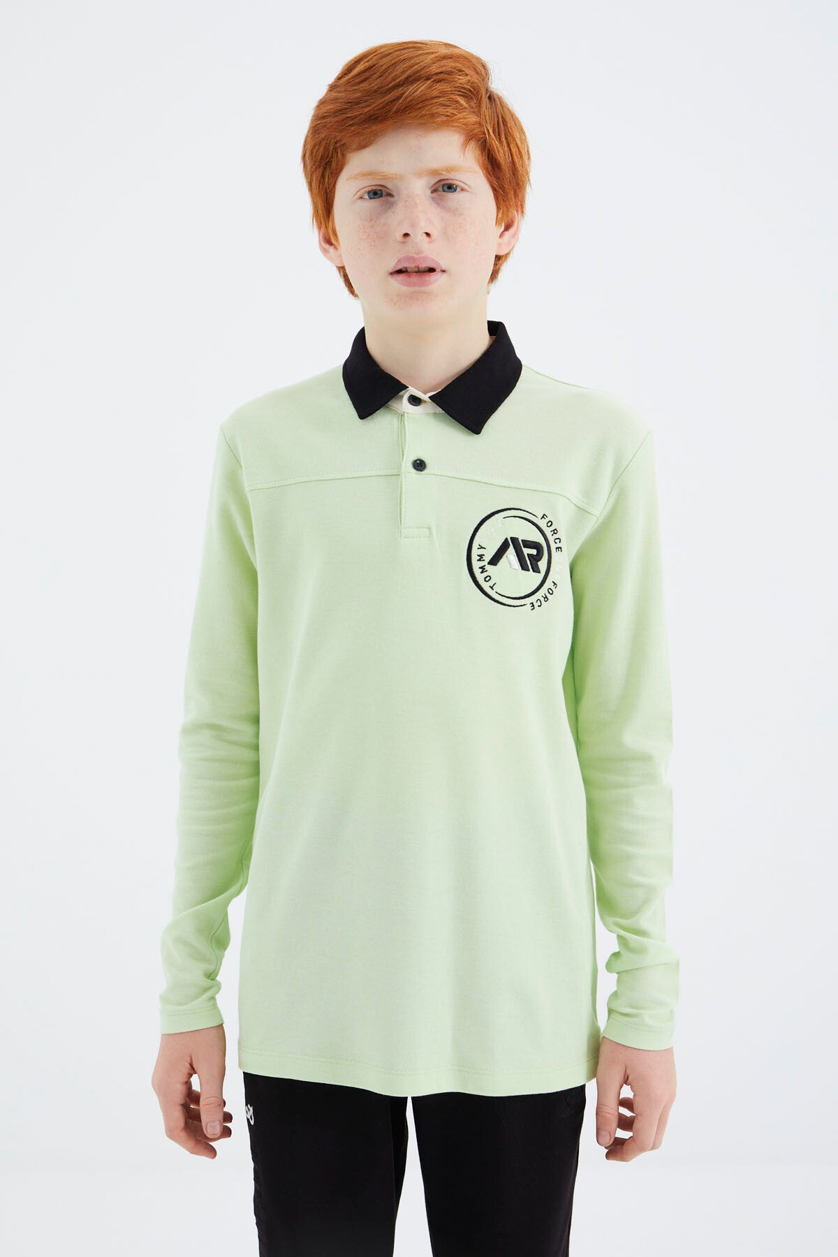 Açık Yeşil Polo Yaka Erkek Çocuk T-Shirt - 11172