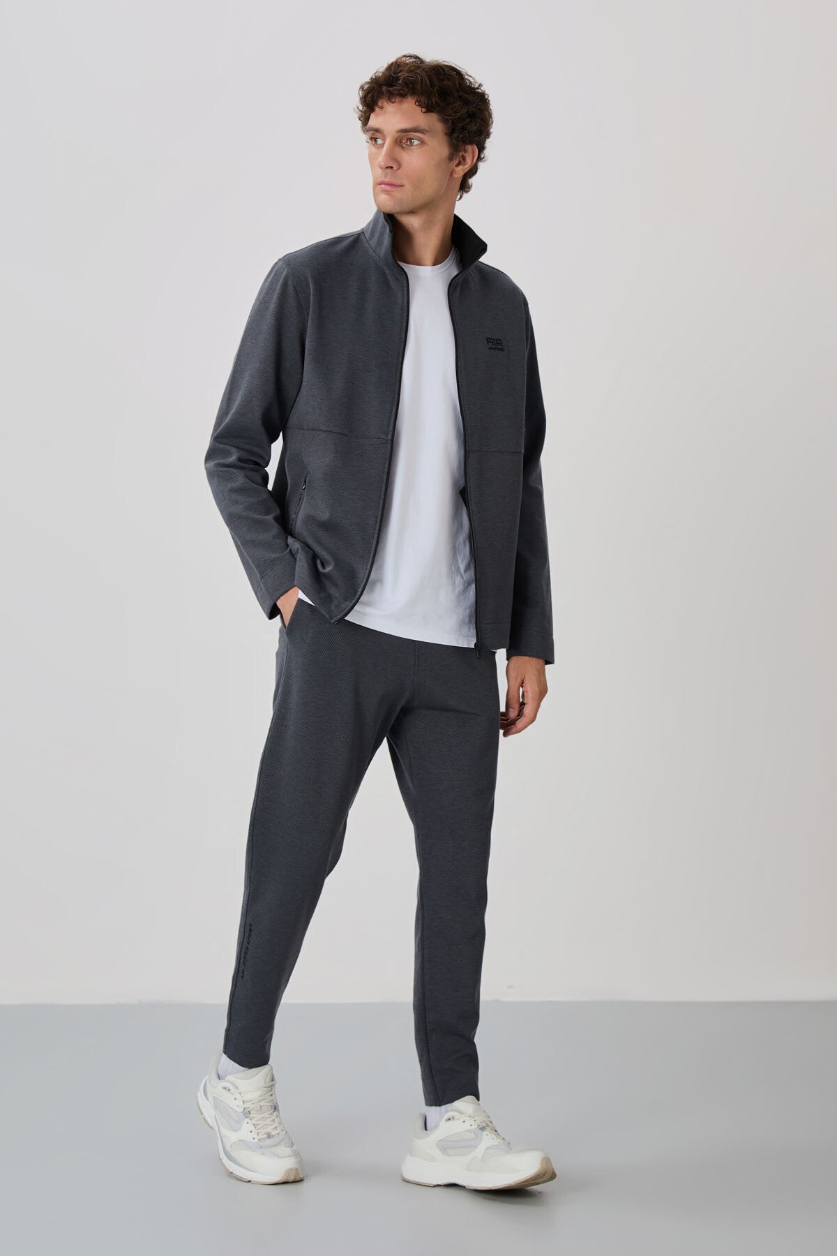 Carlos Antrasit Melanj Standart Kalıp Erkek Eşofman Takım - 85209