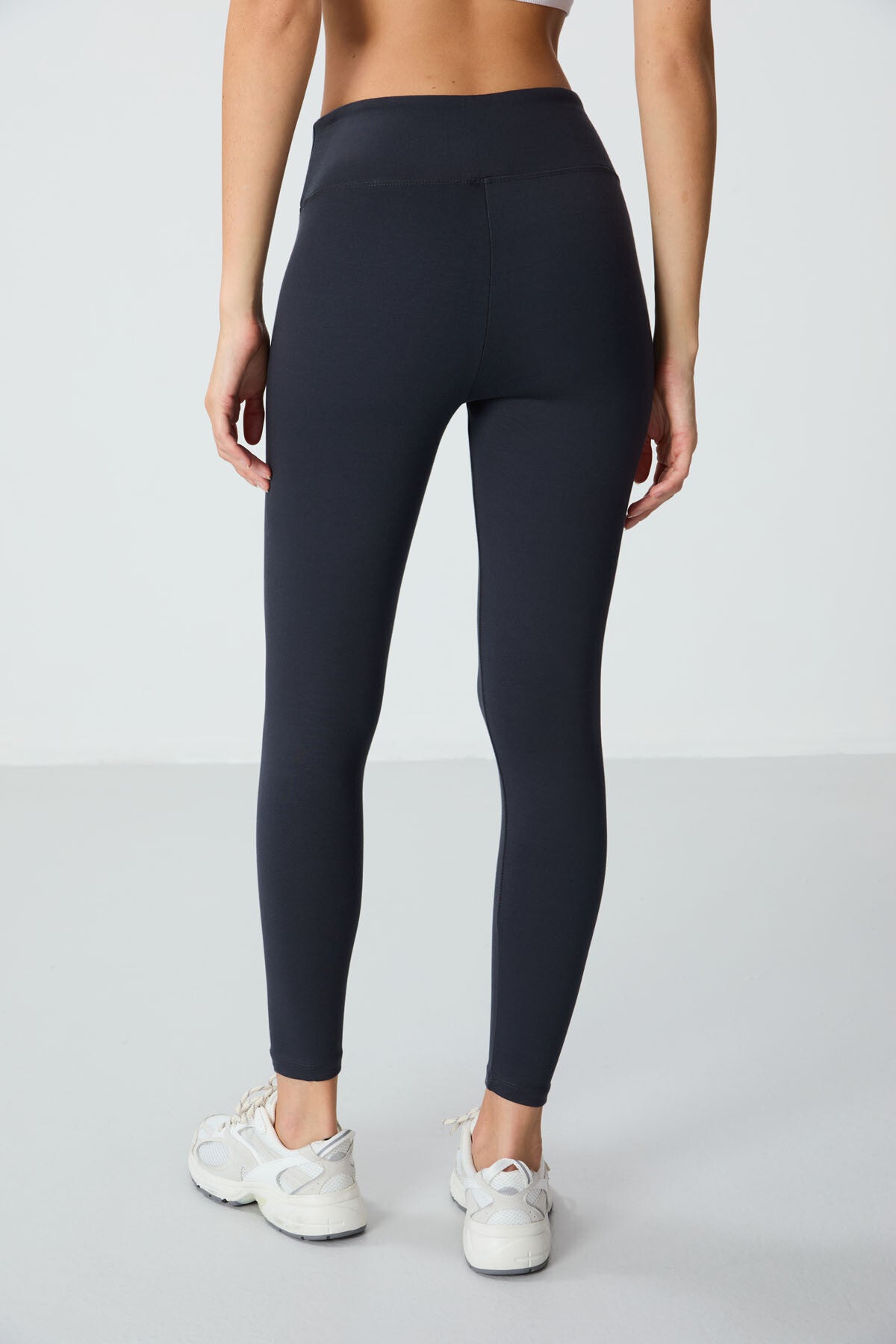 Antrasit Yüksek Bel Termal Slim Fit Dar Paça Kadın Tayt - 94577