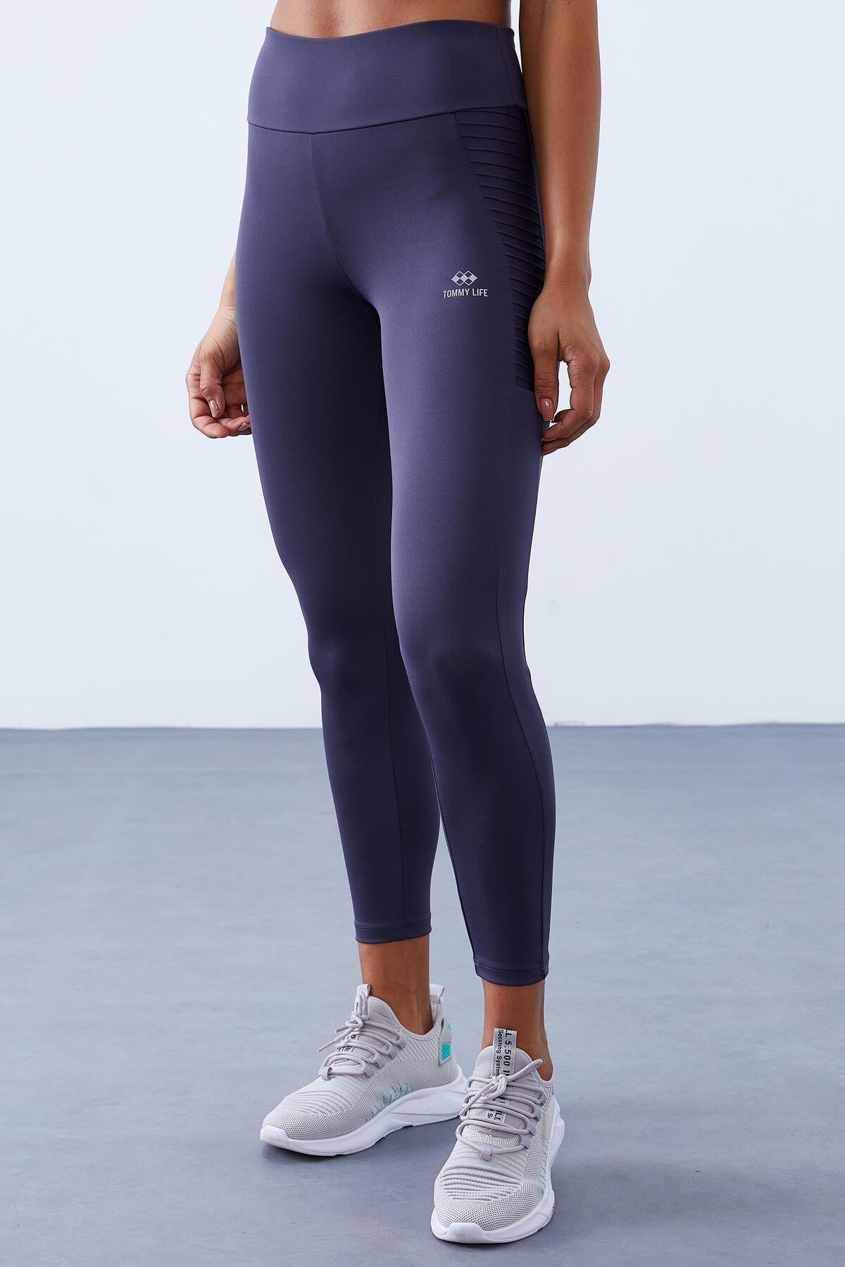 Antrasit Yüksek Bel Toparlayıcı Slim Fit Dar Paça Kadın Tayt  - 94568