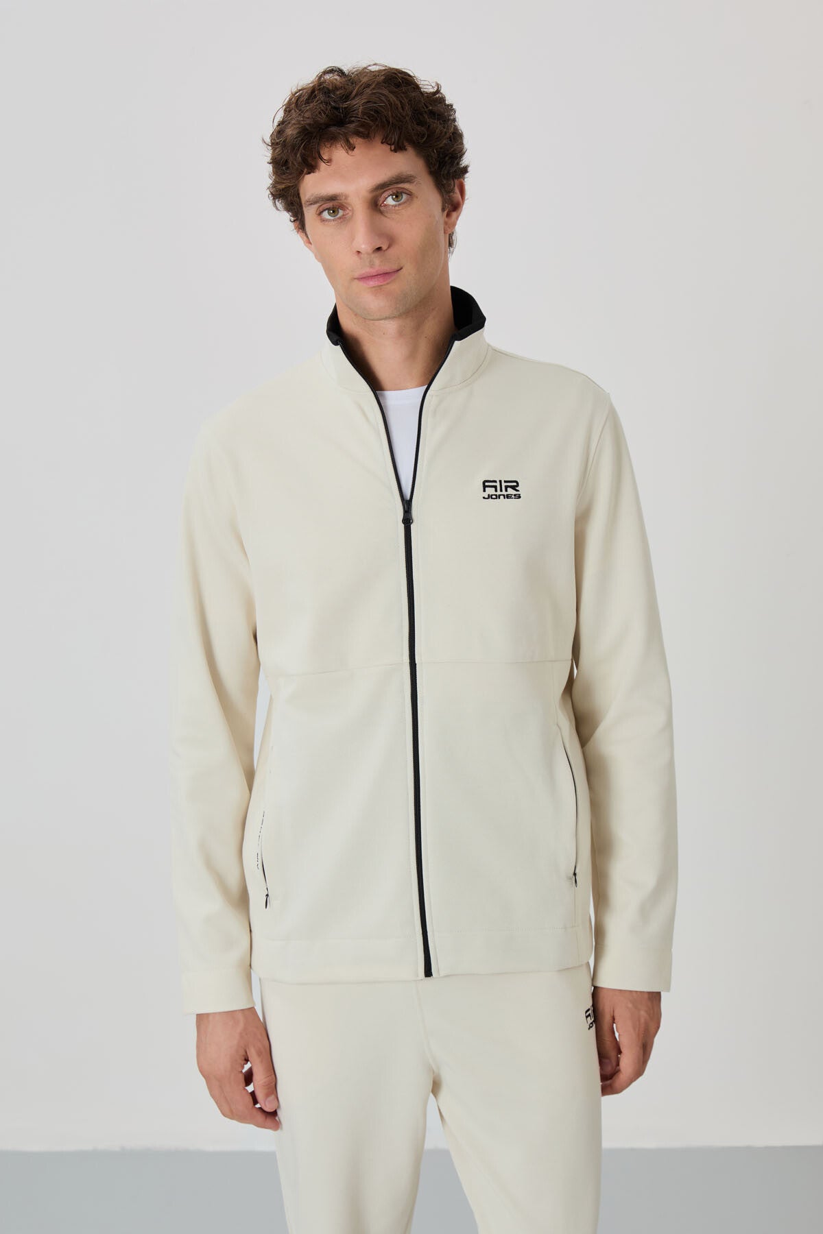 Carlos Bej Standart Kalıp Erkek Eşofman Takım - 85209