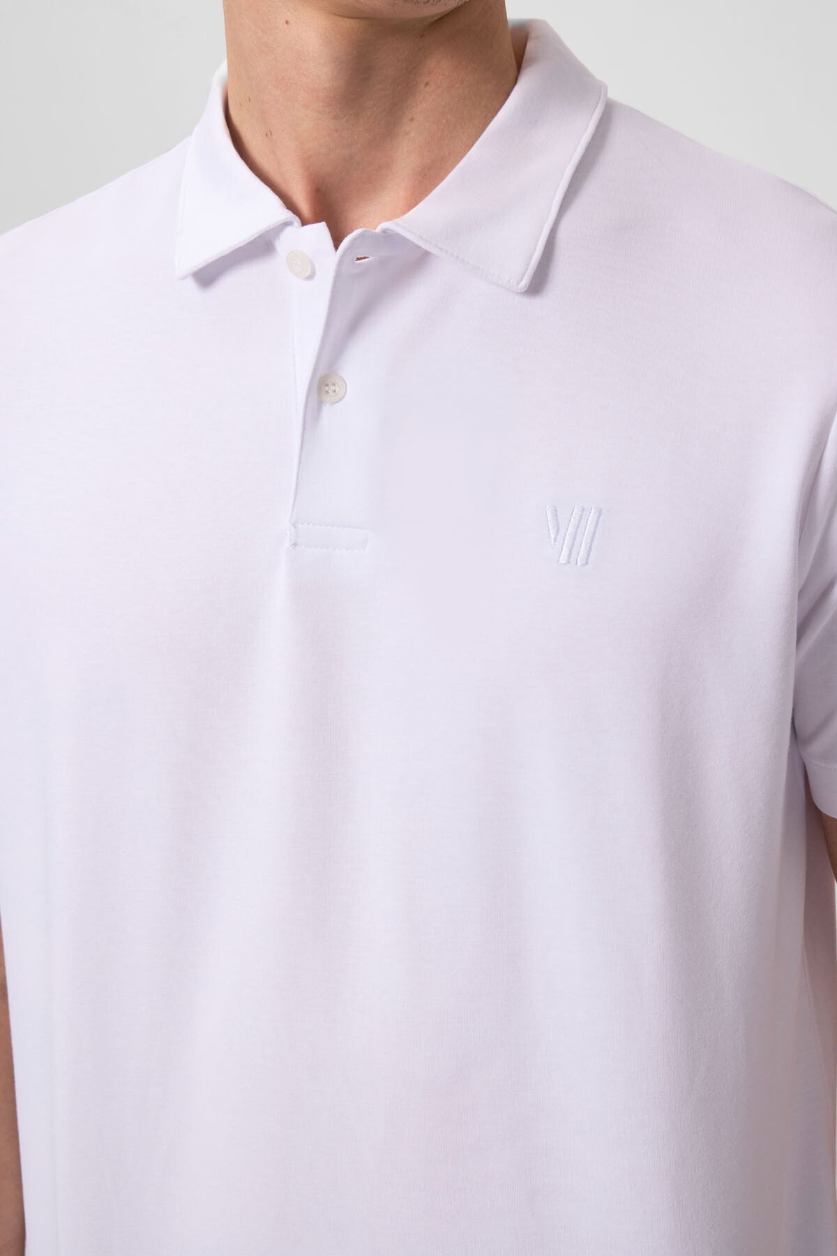 Beyaz Standart Kalıp Basic Polo Yaka Erkek T-Shirt - 87768