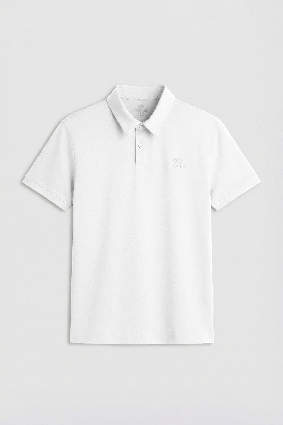 Beyaz Standart Kalıp Basic Polo Yaka Erkek T-Shirt - 87748