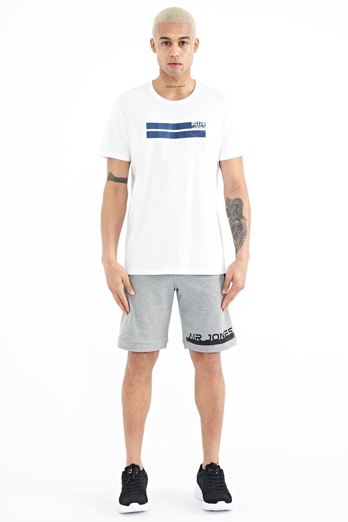 Peter Beyaz O Yaka Erkek T-Shirt - 88204