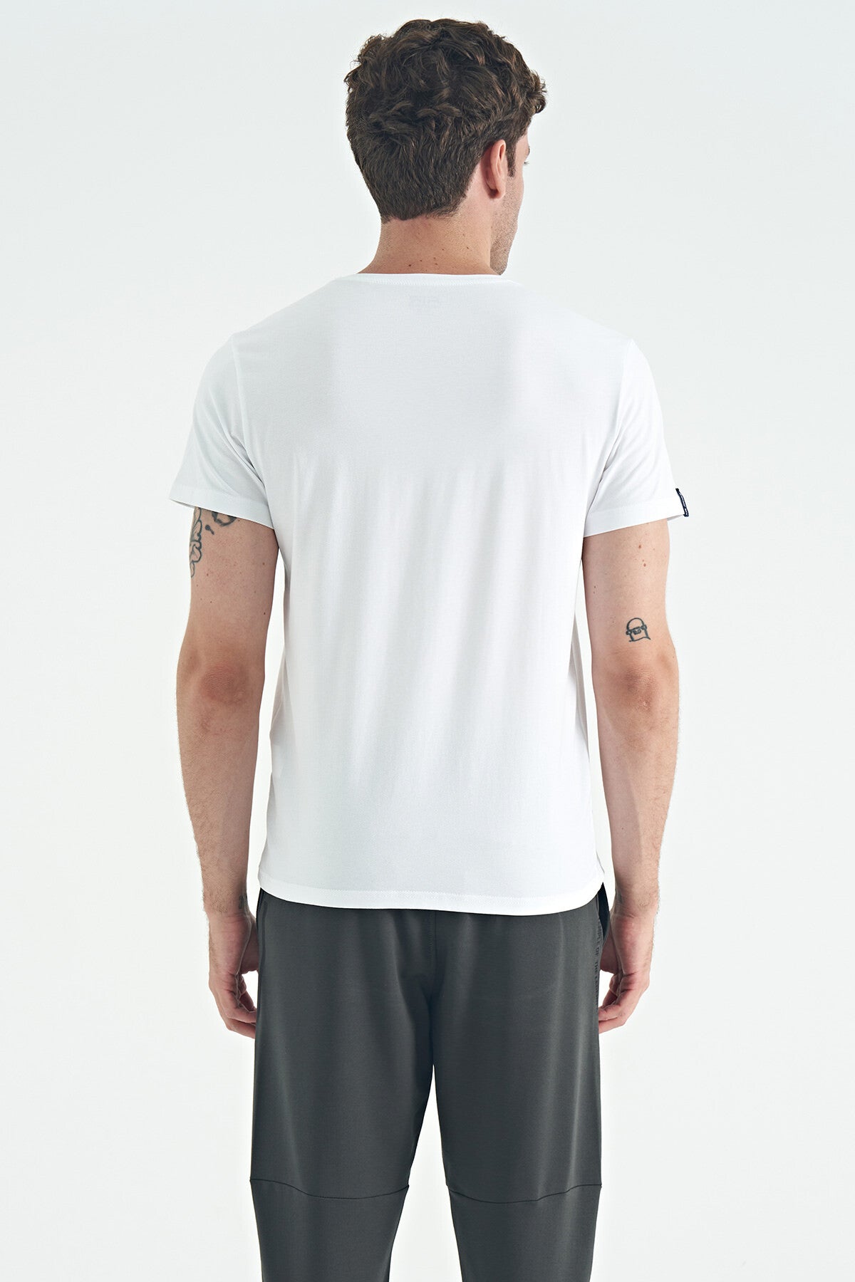 Calvin Beyaz Basic Erkek T-Shirt - 88245