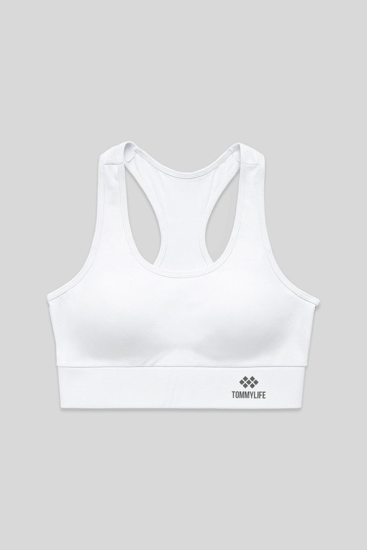 Beyaz Sırt Detaylı Dar Kalıp U Yaka Kadın Spor Büstiyer - 97120