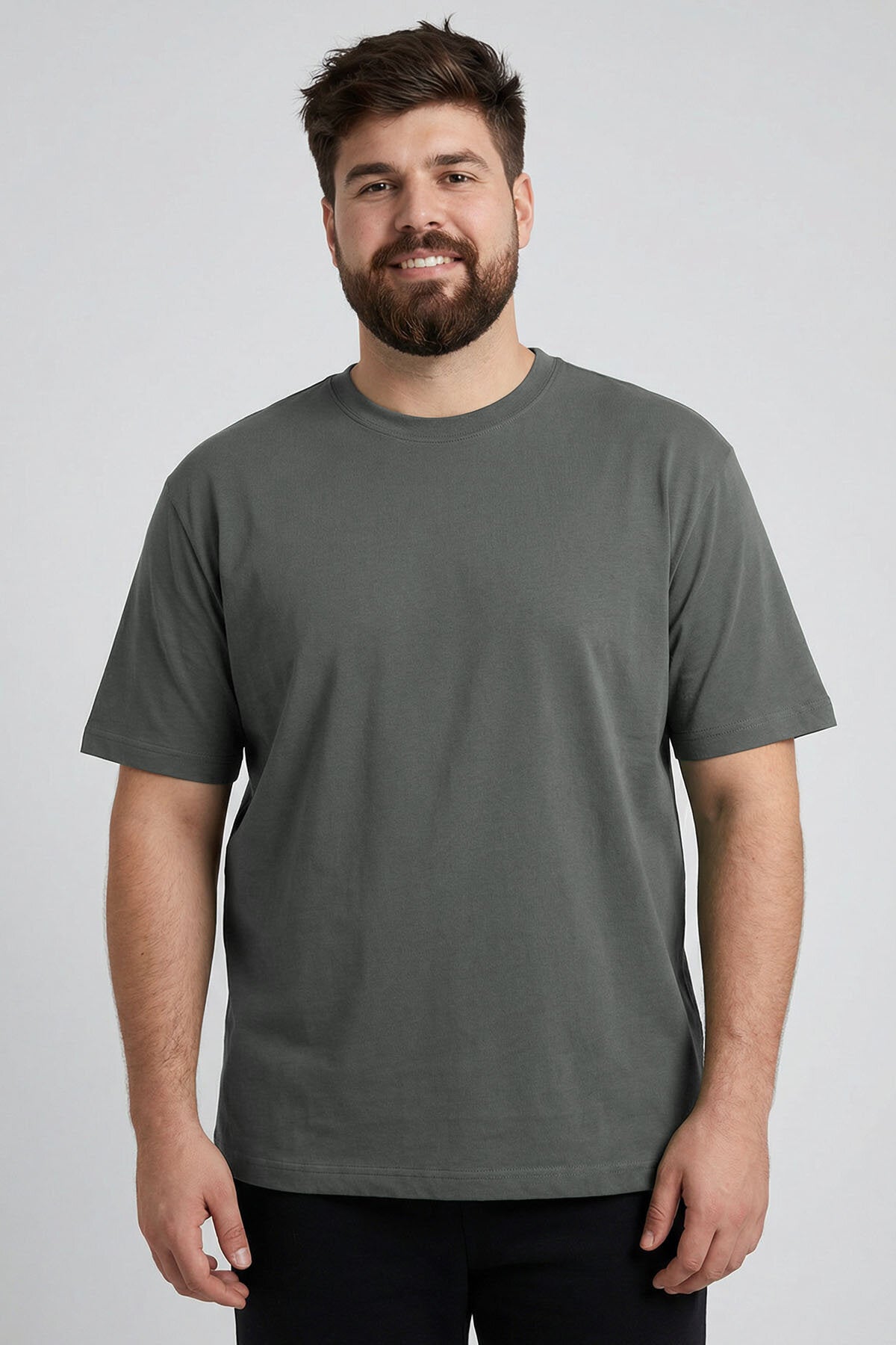 Çağla Basic Kısa Kol O Yaka Büyük Beden Erkek T-Shirt - 88072