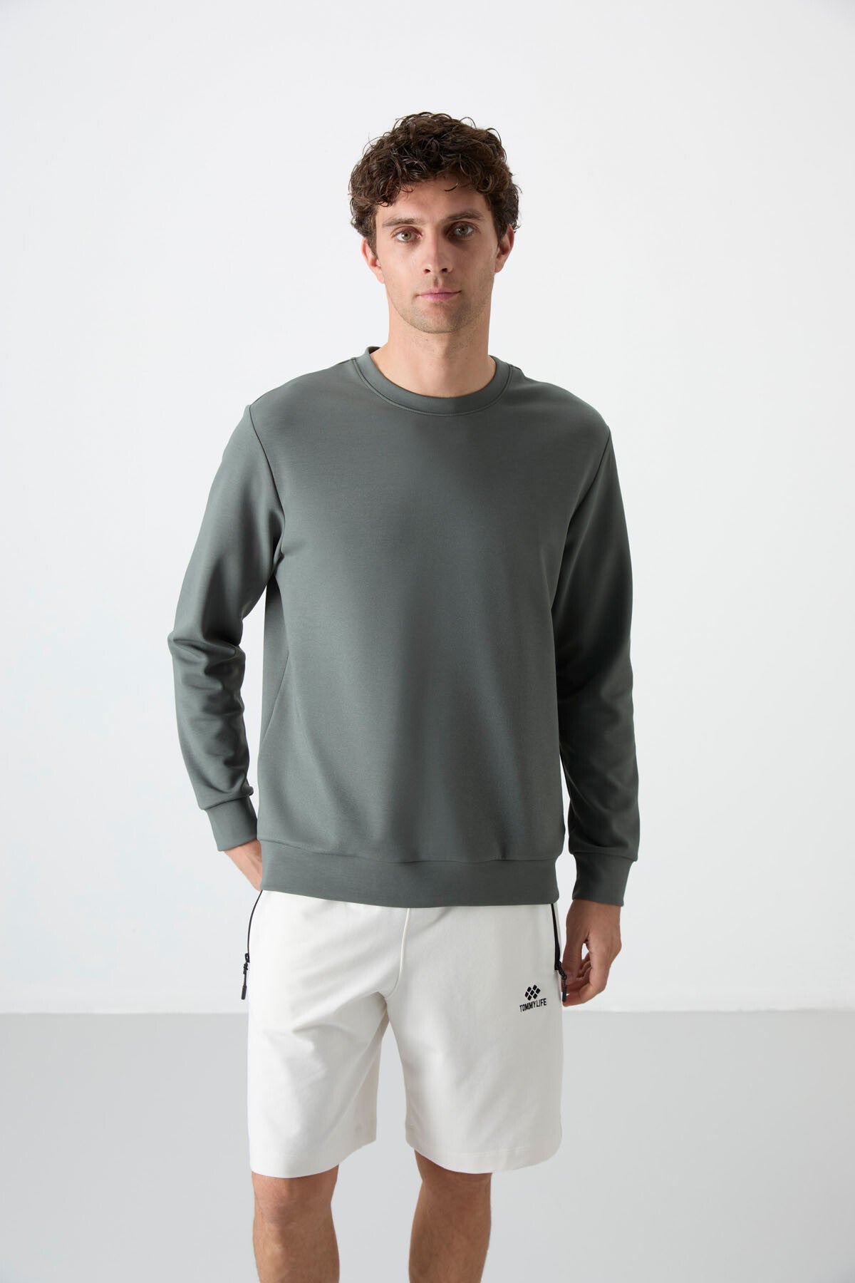 Çağla Basic O Yaka Rahat Form Erkek Sweatshirt - 88053