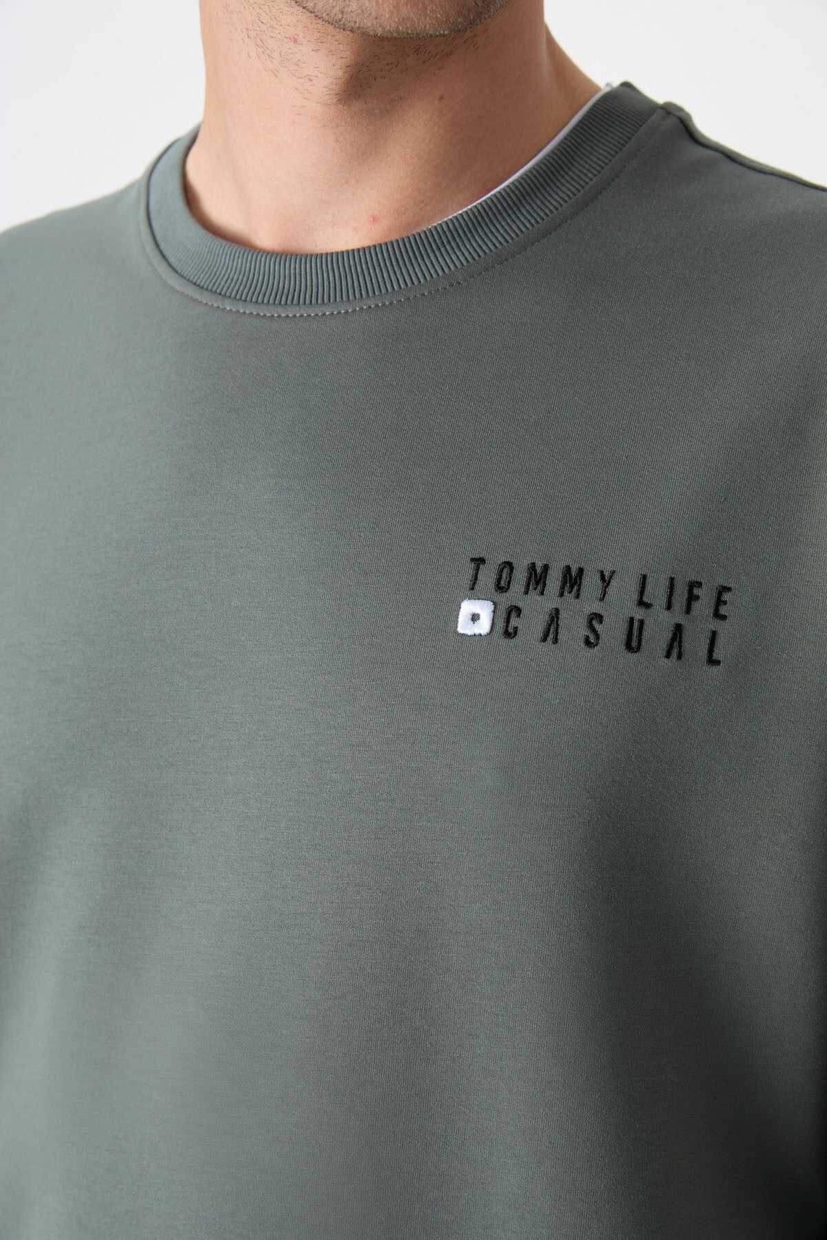 Çağla Casual O Yaka Lastik Paça Pamuklu Erkek Oversize Eşofman Takımı - 85120