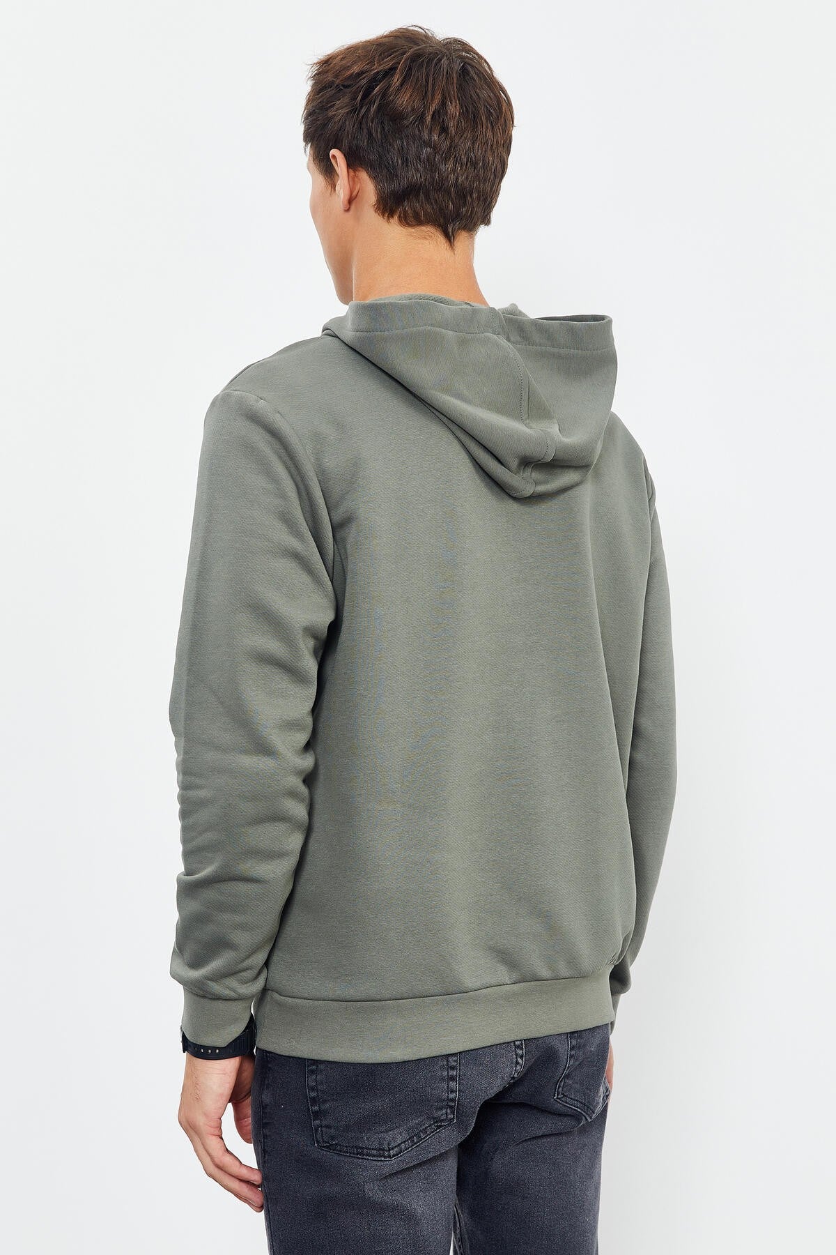 Çağla Air Yazı Baskılı Kapüşonlu Rahat Form Erkek Sweatshirt - 88009