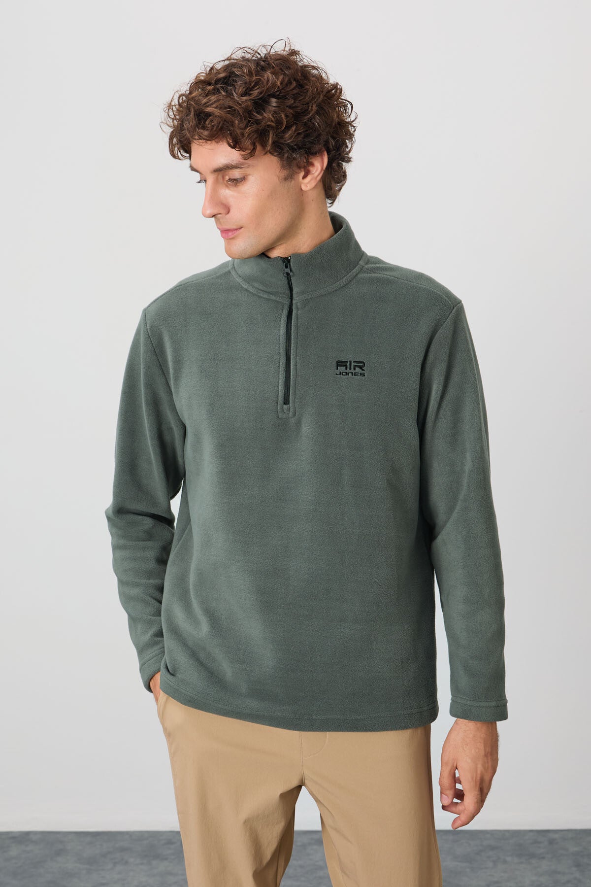 River Çağla Dik Yaka Erkek Polar Sweatshirt - 88310