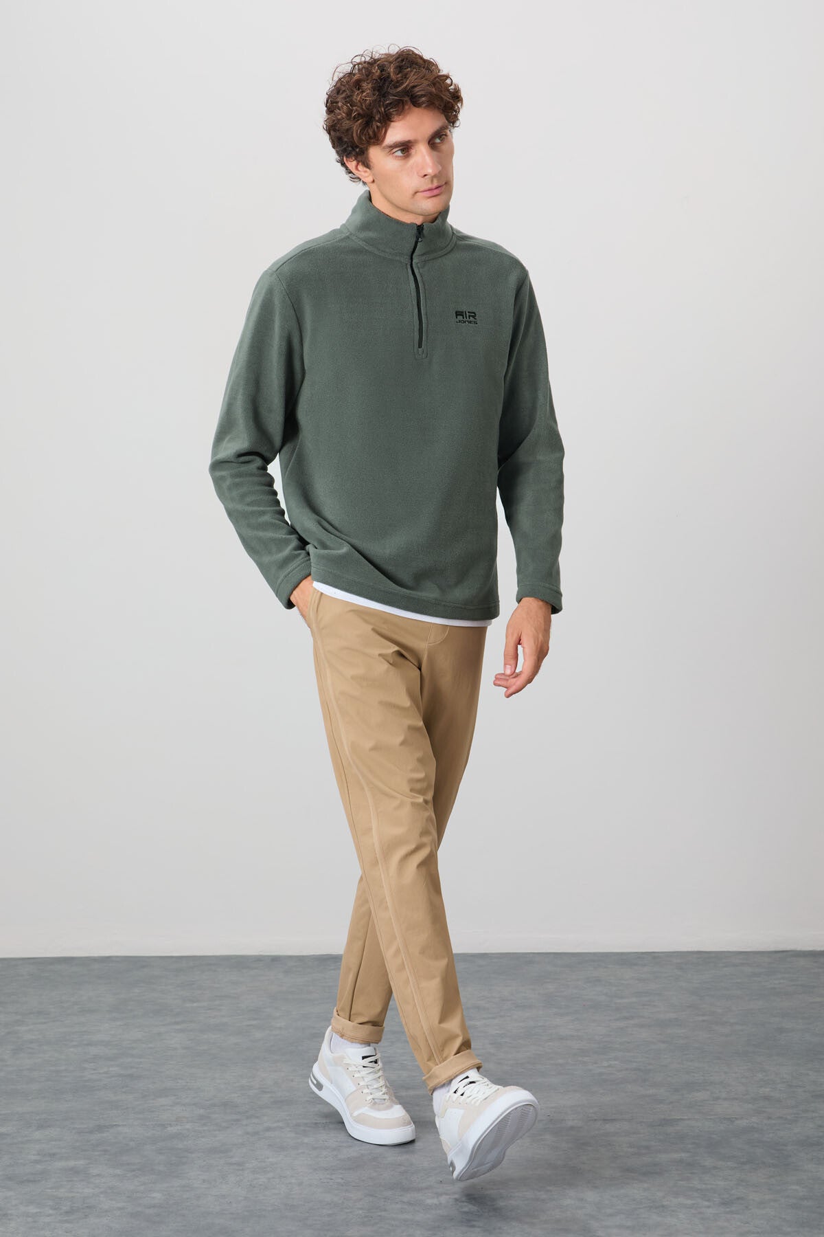 River Çağla Dik Yaka Erkek Polar Sweatshirt - 88310