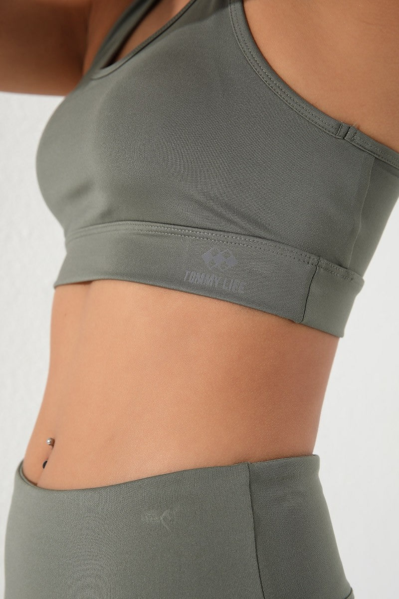 Çağla Sırt Detaylı Dar Kalıp U Yaka Kadın Spor Büstiyer - 97120