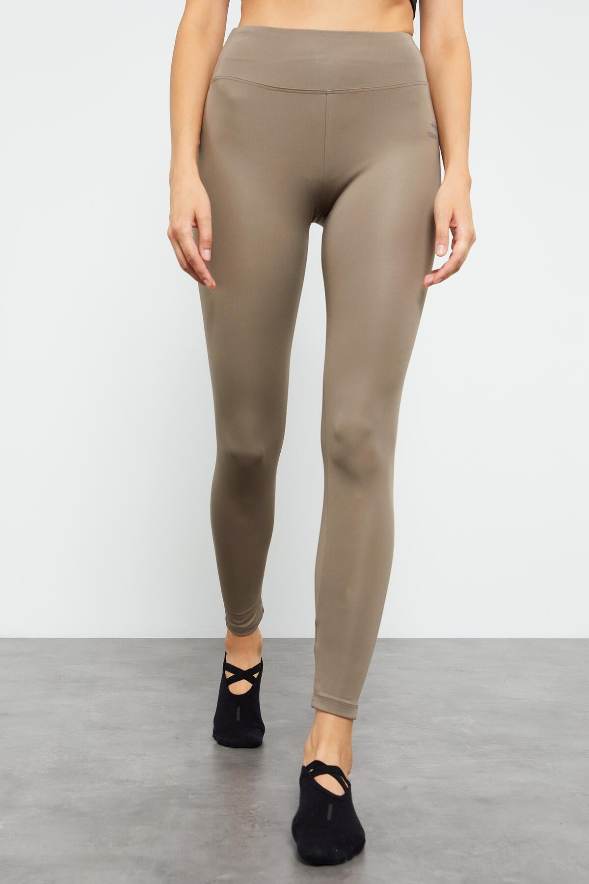 Camel Yüksek Bel Streç Slim Fit Dar Paça Kadın Tayt - 94545
