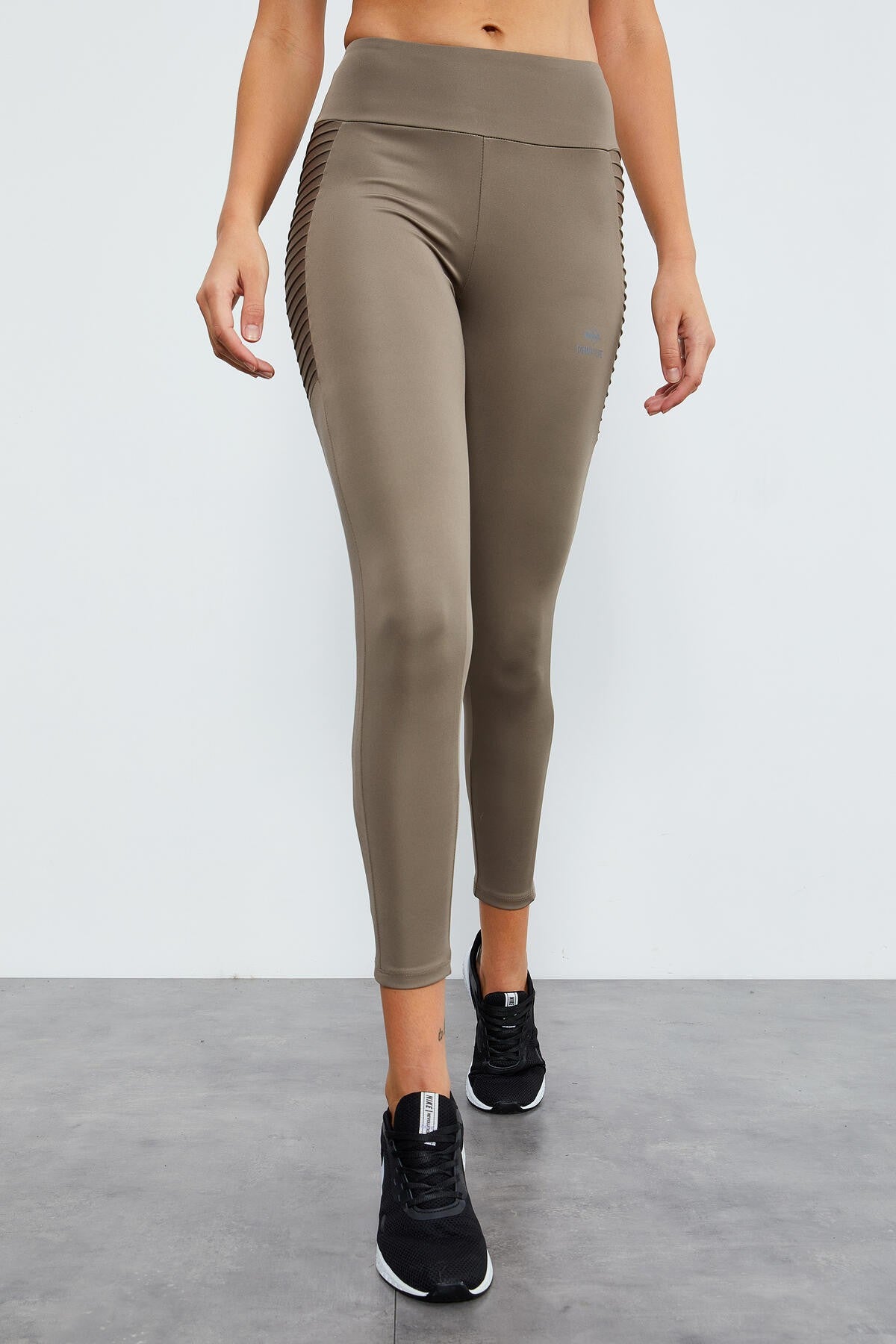 Camel Yüksek Bel Toparlayıcı Slim Fit Dar Paça Kadın Tayt  - 94568