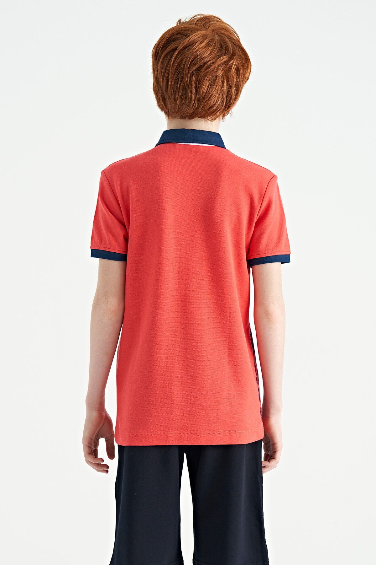 Coral Baskı Detaylı Standart Kalıp Polo Yaka Erkek Çocuk T-Shirt - 11165