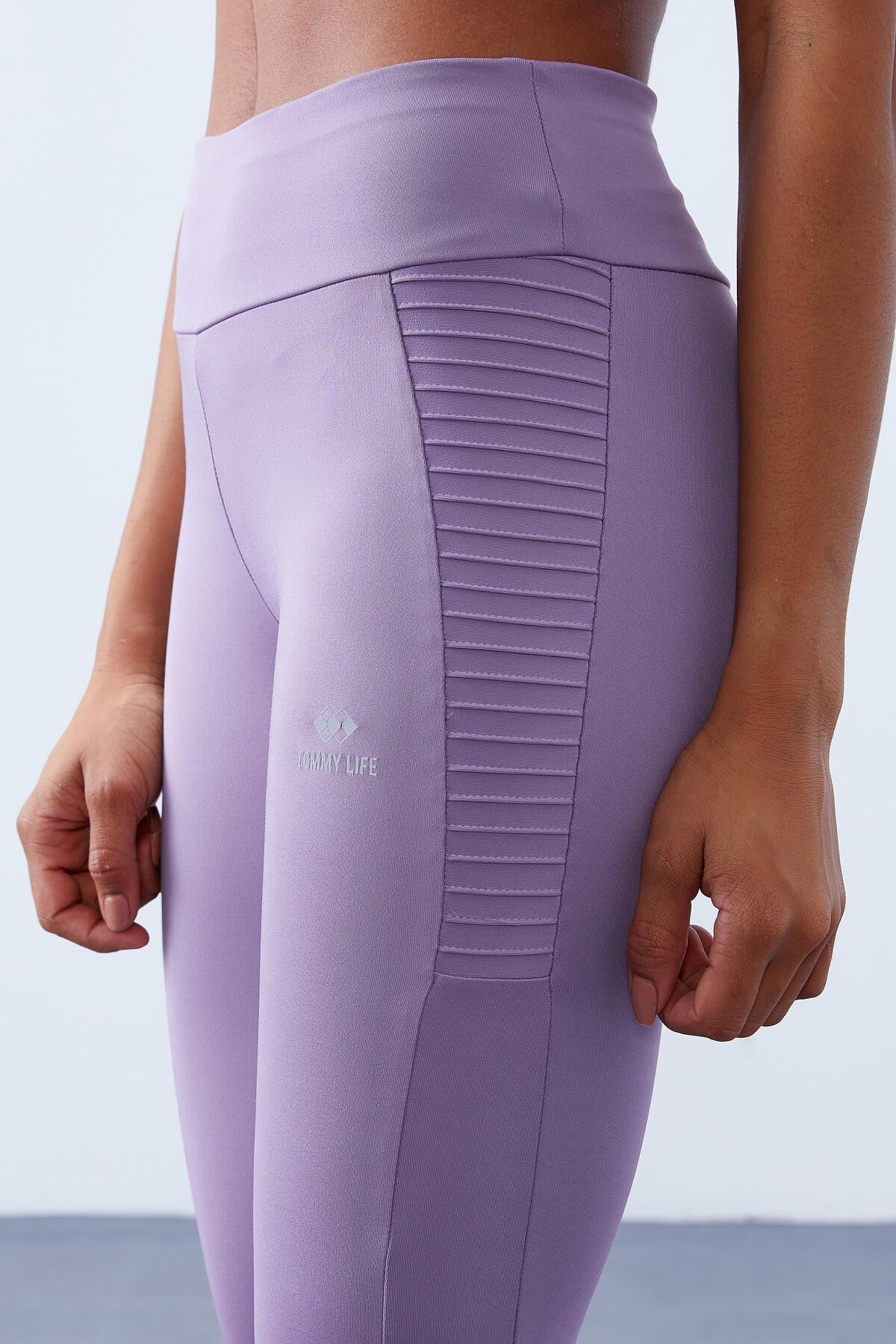 Eflatun Yüksek Bel Toparlayıcı Slim Fit Dar Paça Kadın Tayt  - 94568