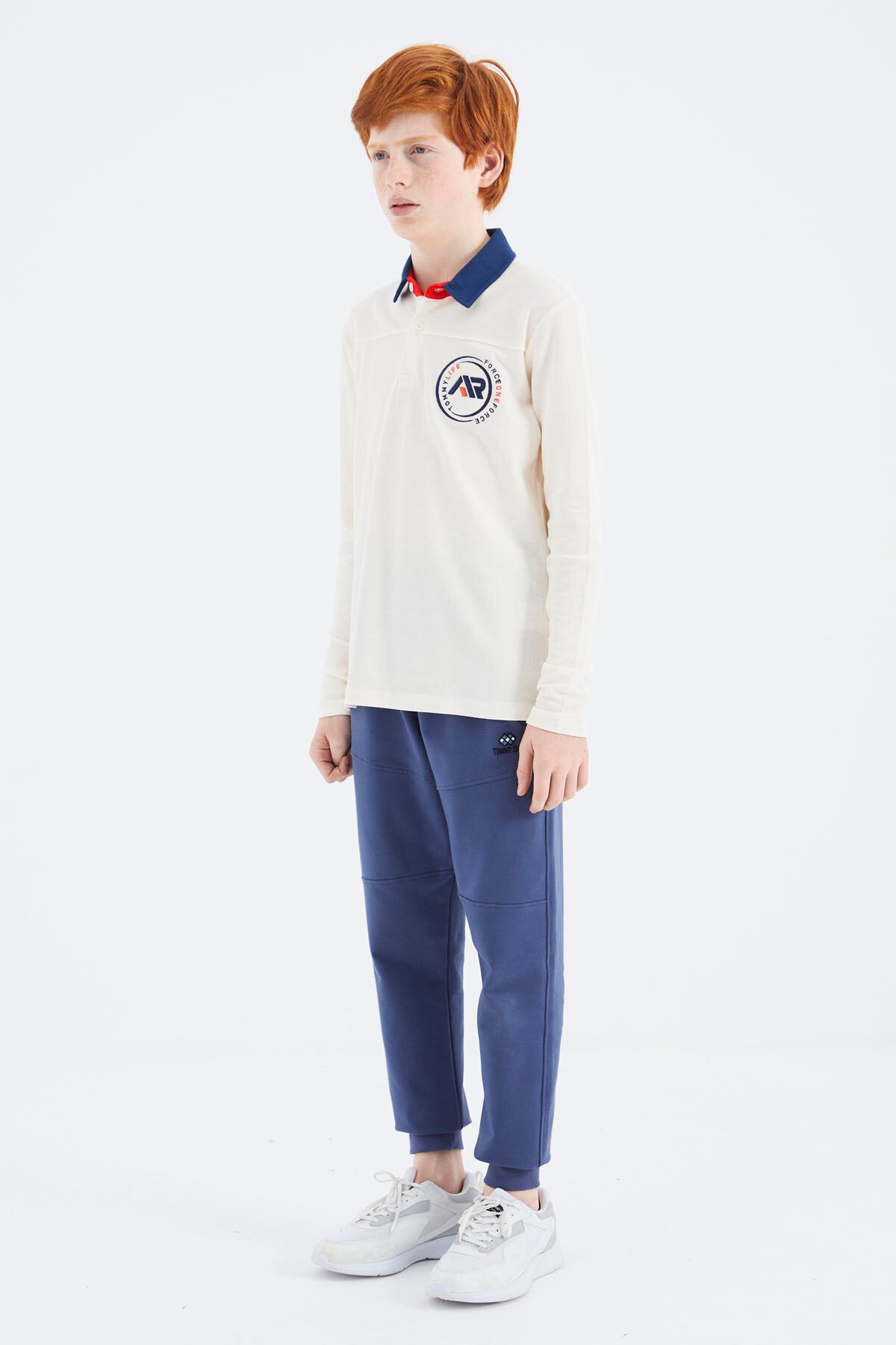 Ekru Polo Yaka Erkek Çocuk T-Shirt - 11172