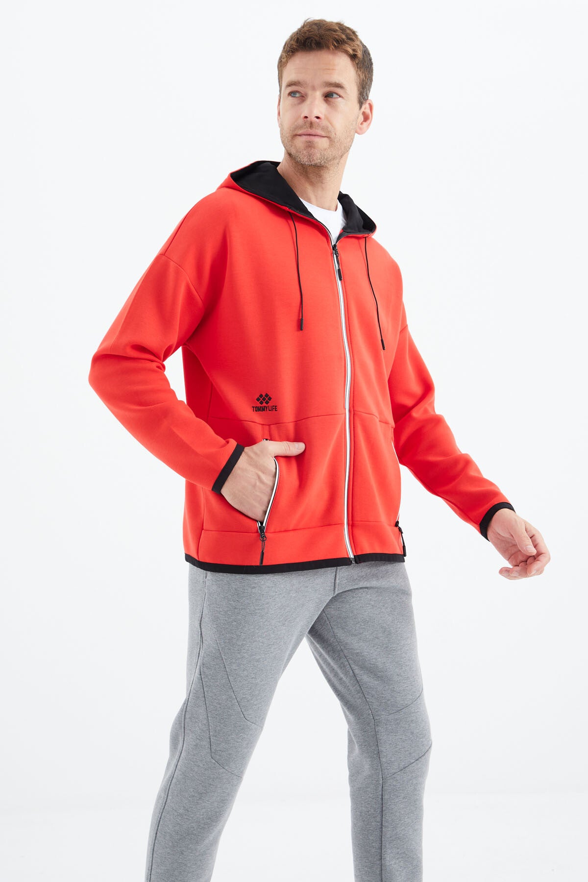 Fiesta Kapüşonlu  Gizli Cep Detaylı Erkek Sweatshirt - 88288