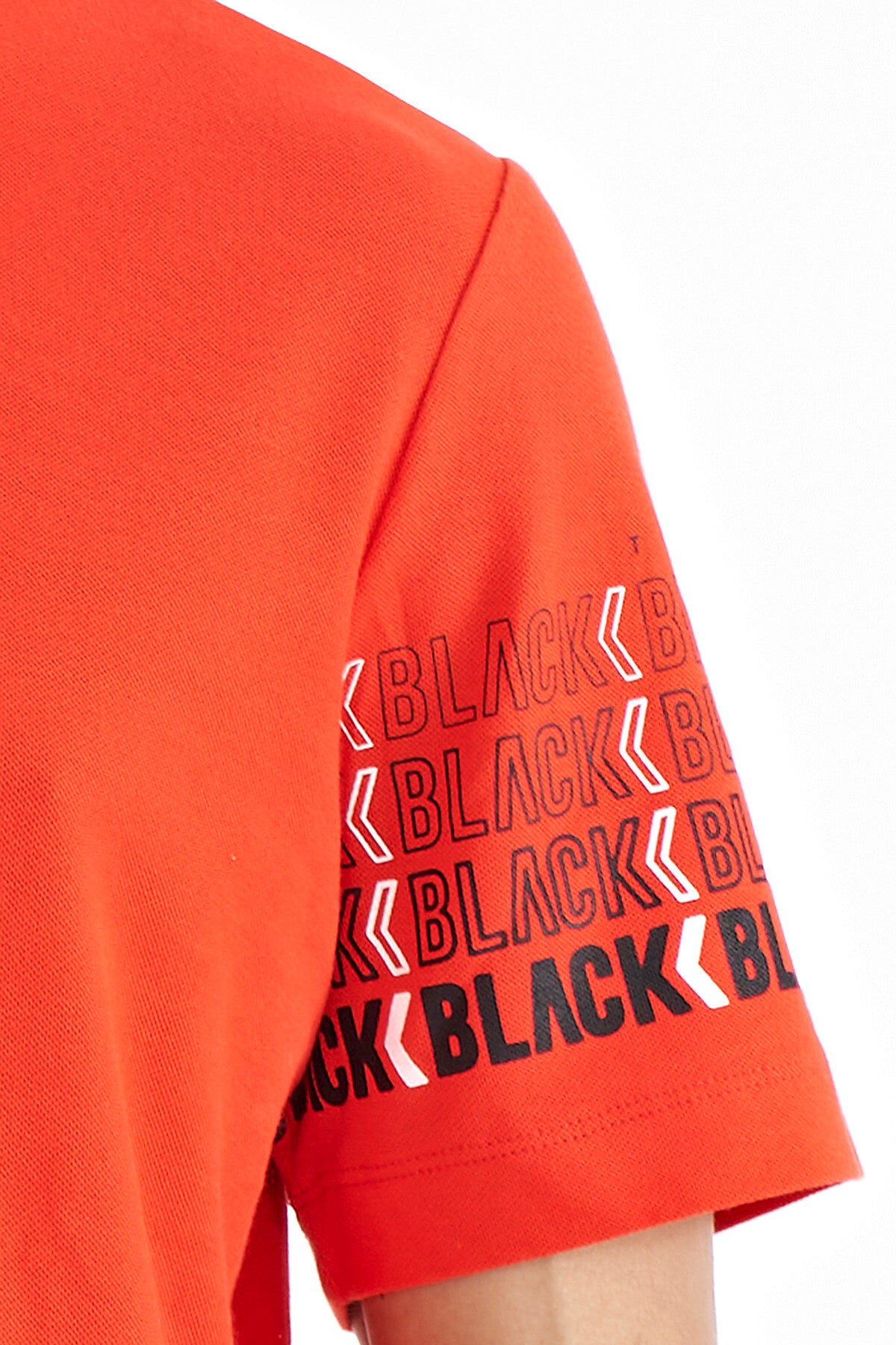 Fiesta Kol Baskı Detaylı Polo Yaka Standart Form Erkek T-shirt - 88240