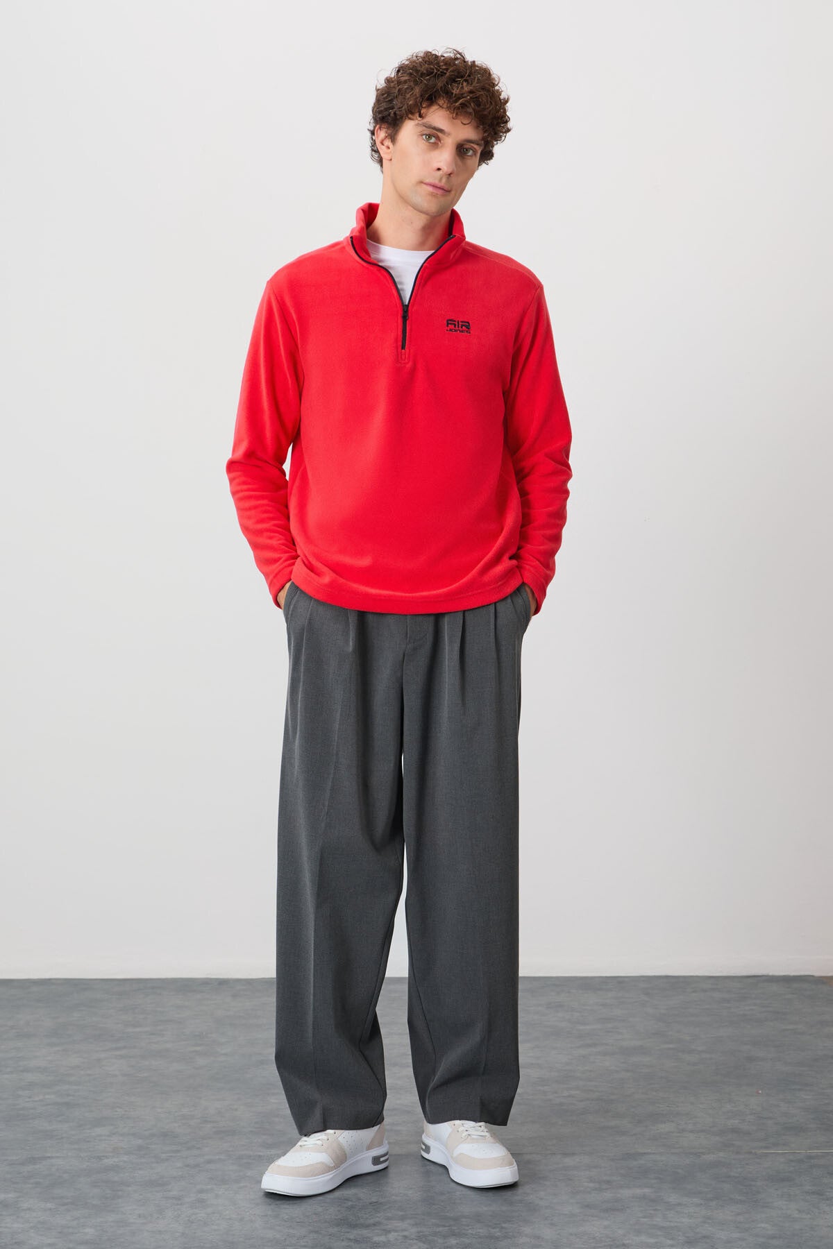 River Fiesta Dik Yaka Erkek Polar Sweatshirt - 88310
