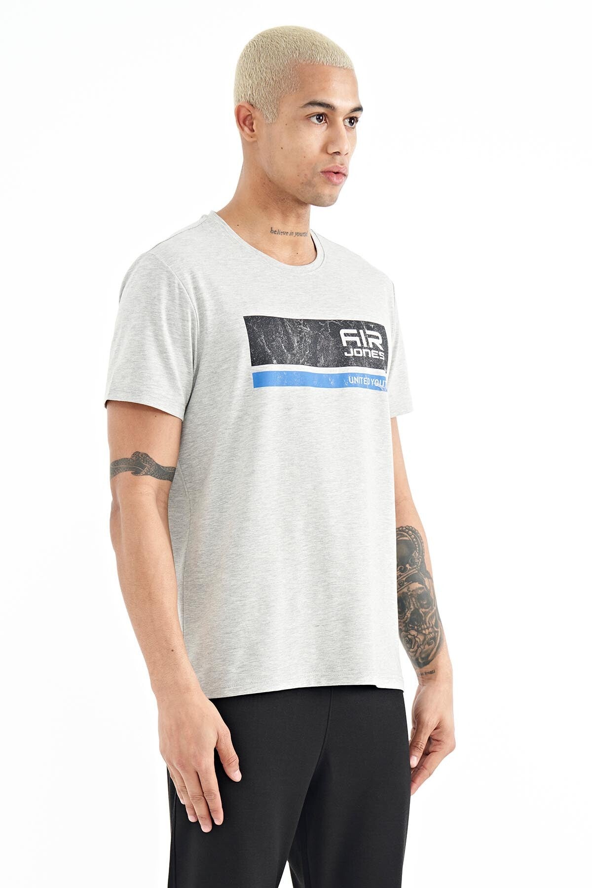 Luke Gri Melanj O Yaka Erkek T-Shirt - 88221