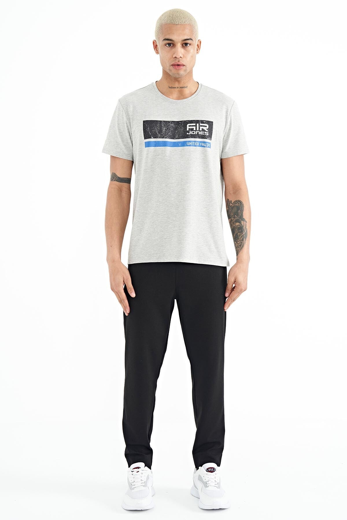 Luke Gri Melanj O Yaka Erkek T-Shirt - 88221