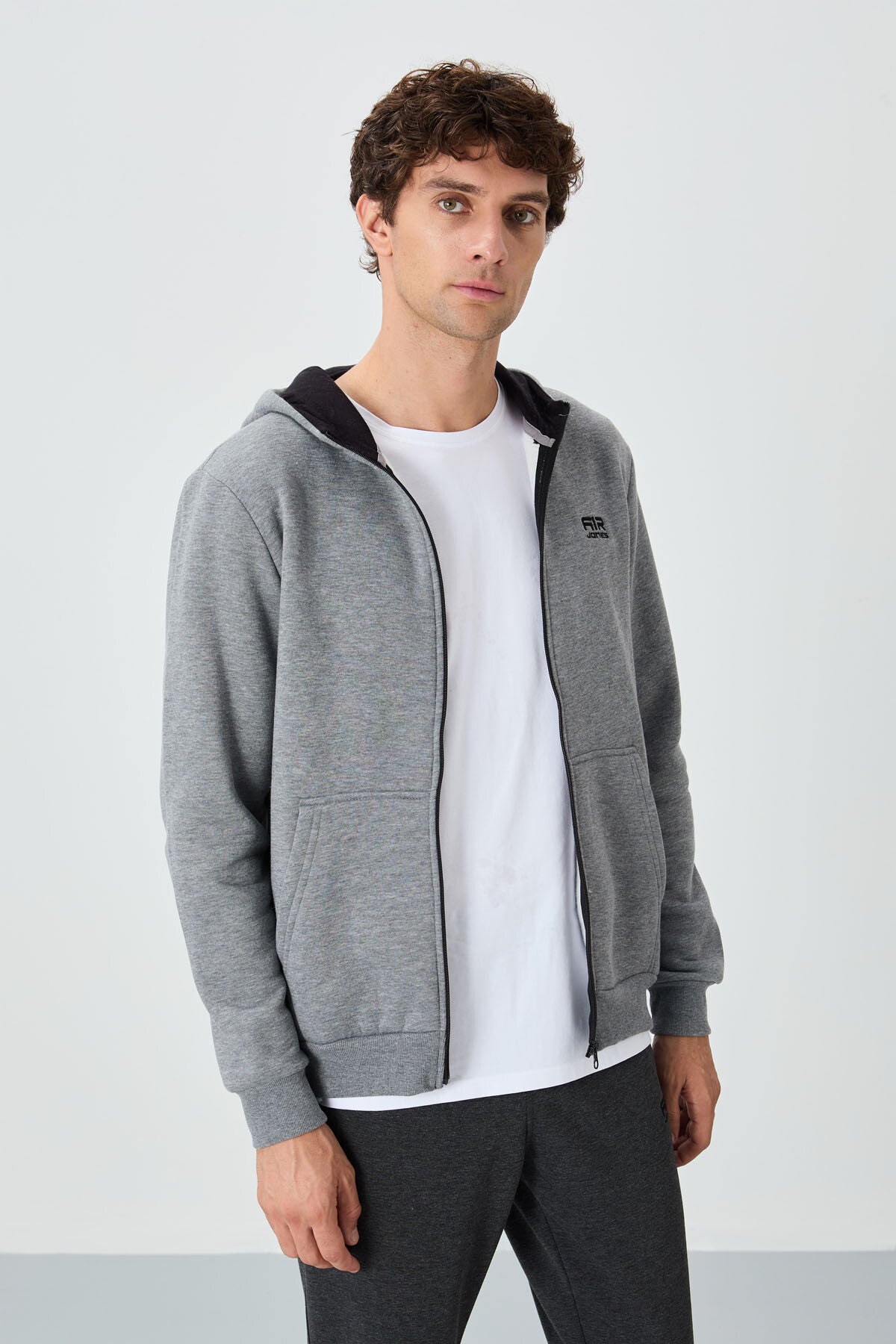 Hector Gri Melanj Şardonlu Erkek Sweatshirt - 88139