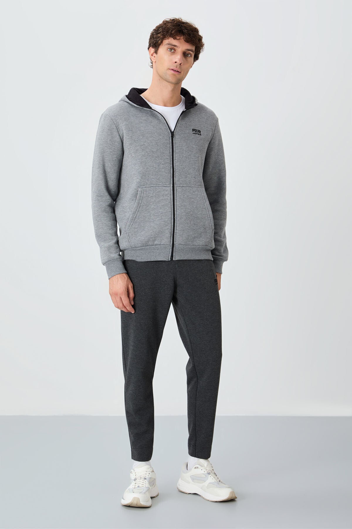 Hector Gri Melanj Şardonlu Erkek Sweatshirt - 88139