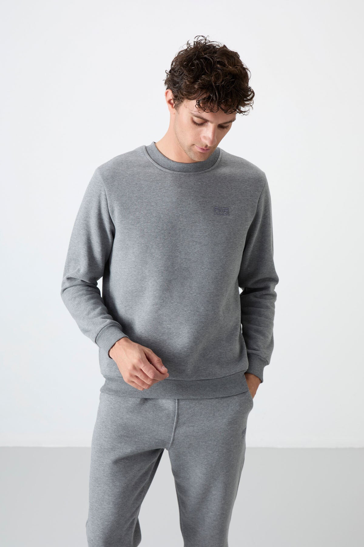 Andy Gri Melanj Şardonlu Erkek Eşofman Takım - 85190