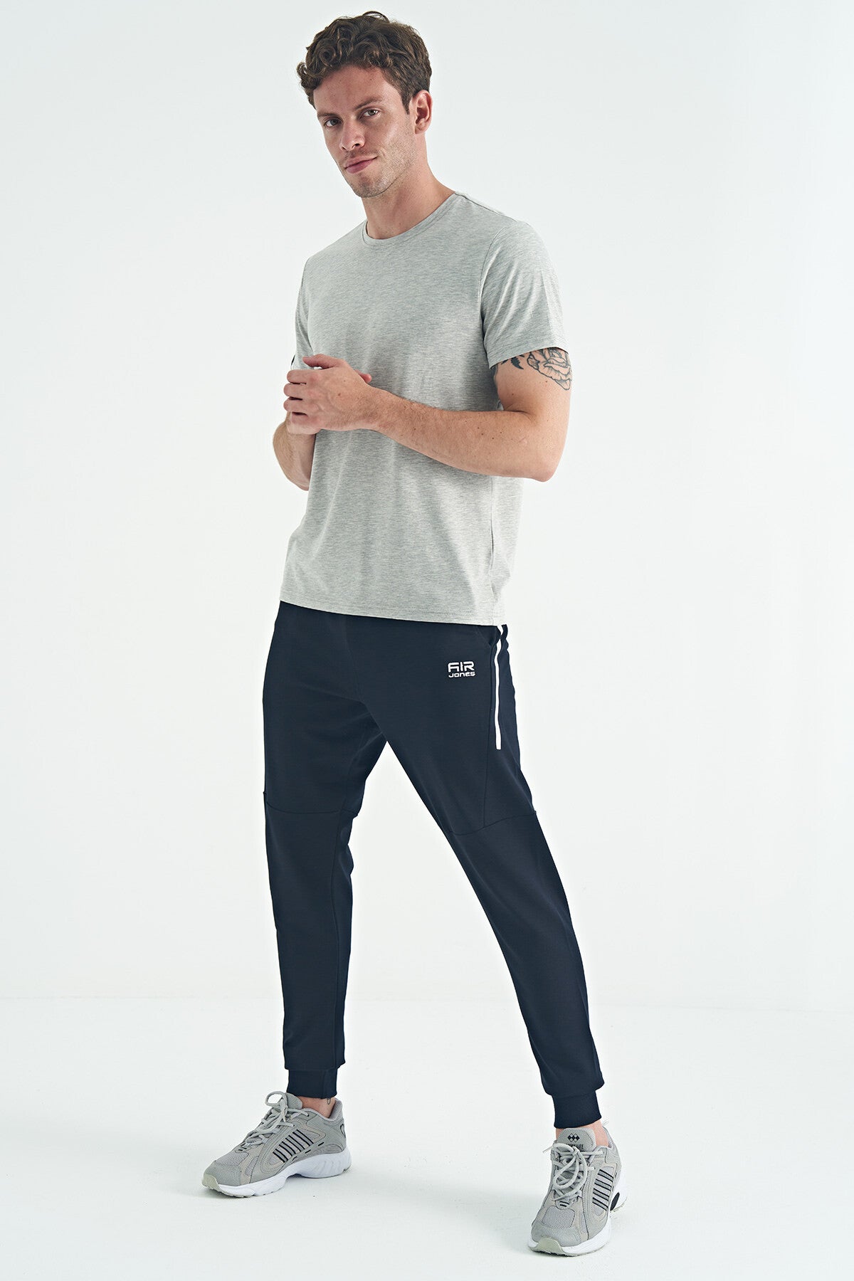 Calvin Gri Melanj Basic Erkek T-Shirt - 88245