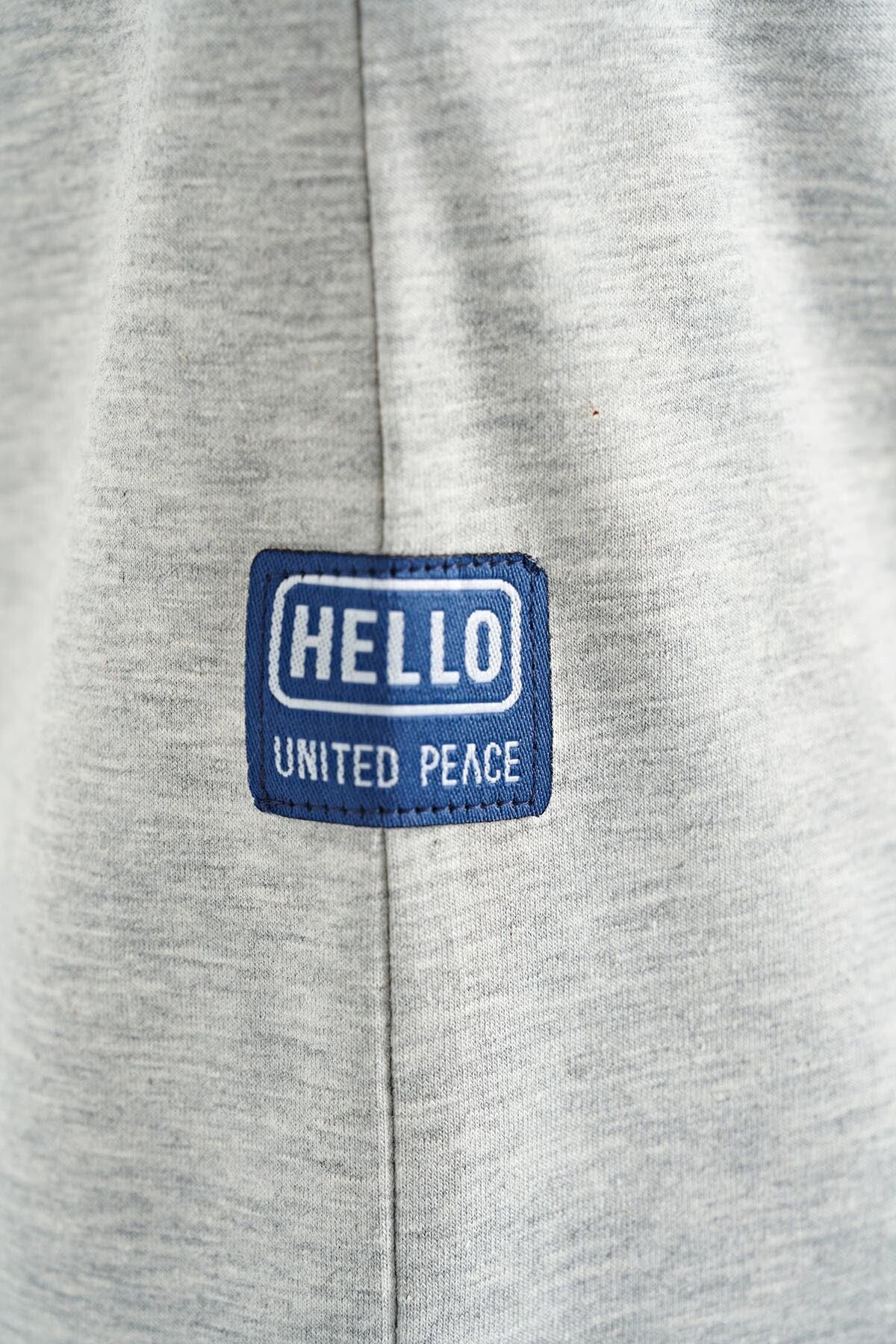 Gri Melanj Yazı Baskılı O Yaka Standart Kalıp Erkek Çocuk T-Shirt - 11149