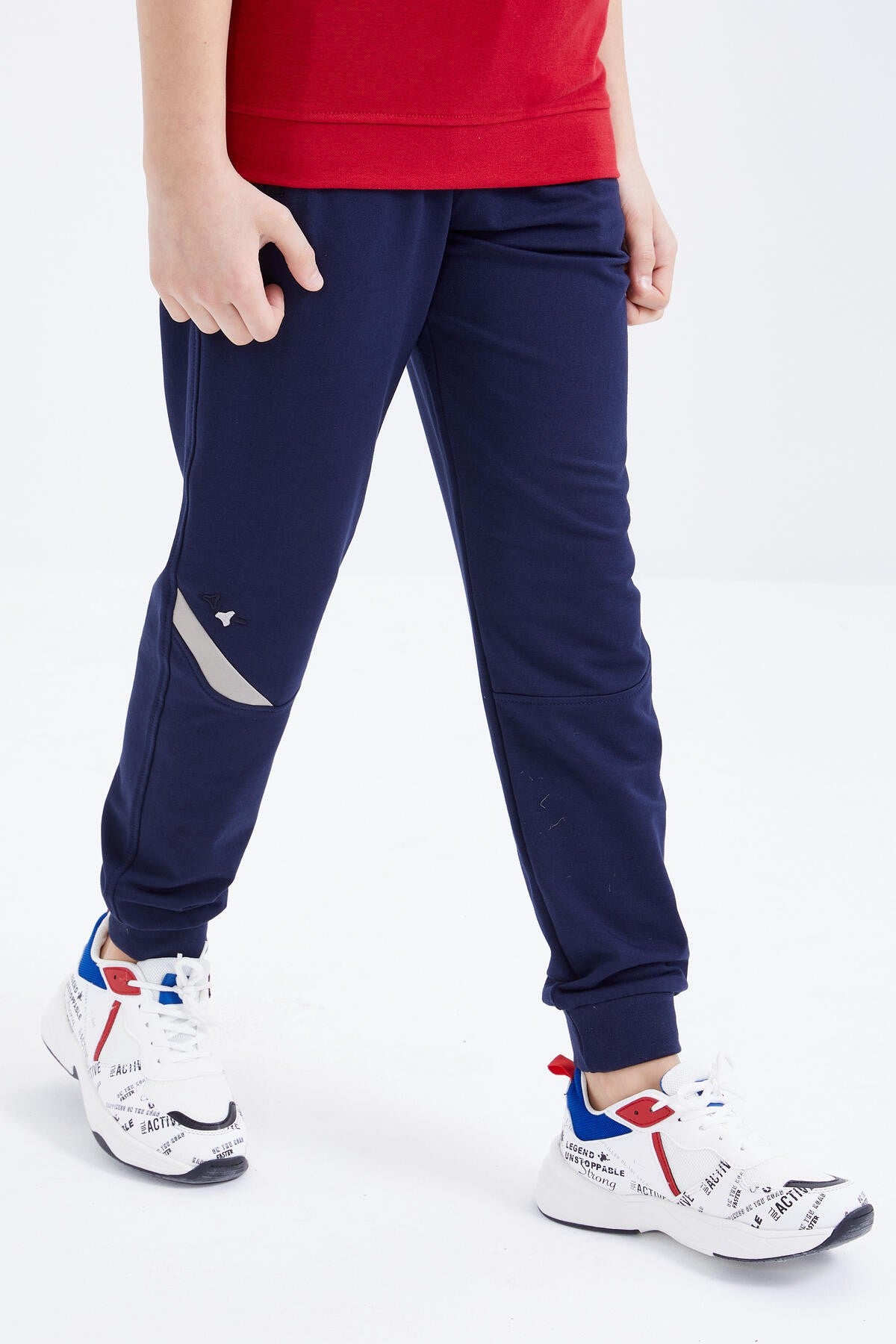 İndigo Bağcıklı Fermuar Cepli Jogger Erkek Çocuk Eşofman Alt  - 10815