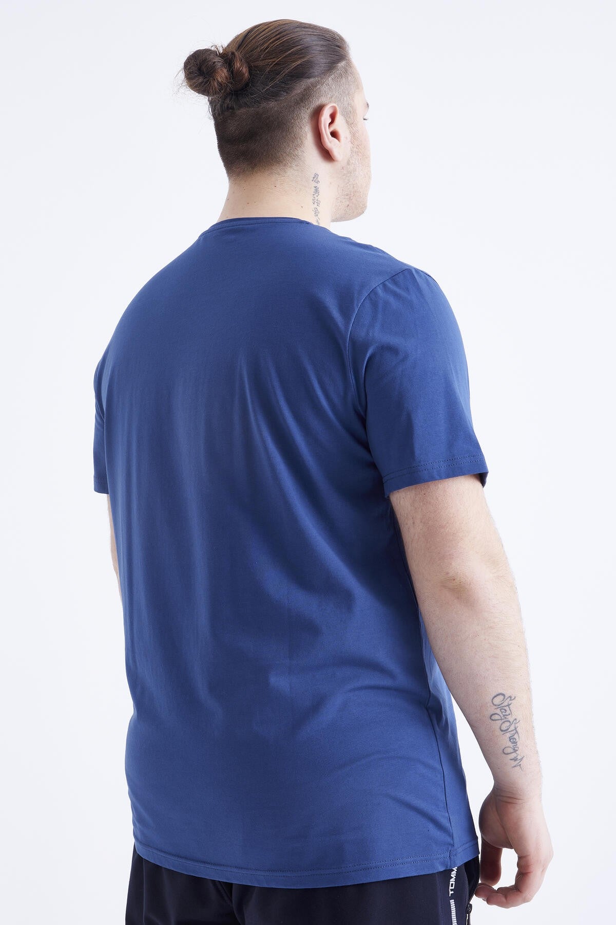İndigo Basic Kısa Kol O Yaka Büyük Beden Erkek T-Shirt - 88072