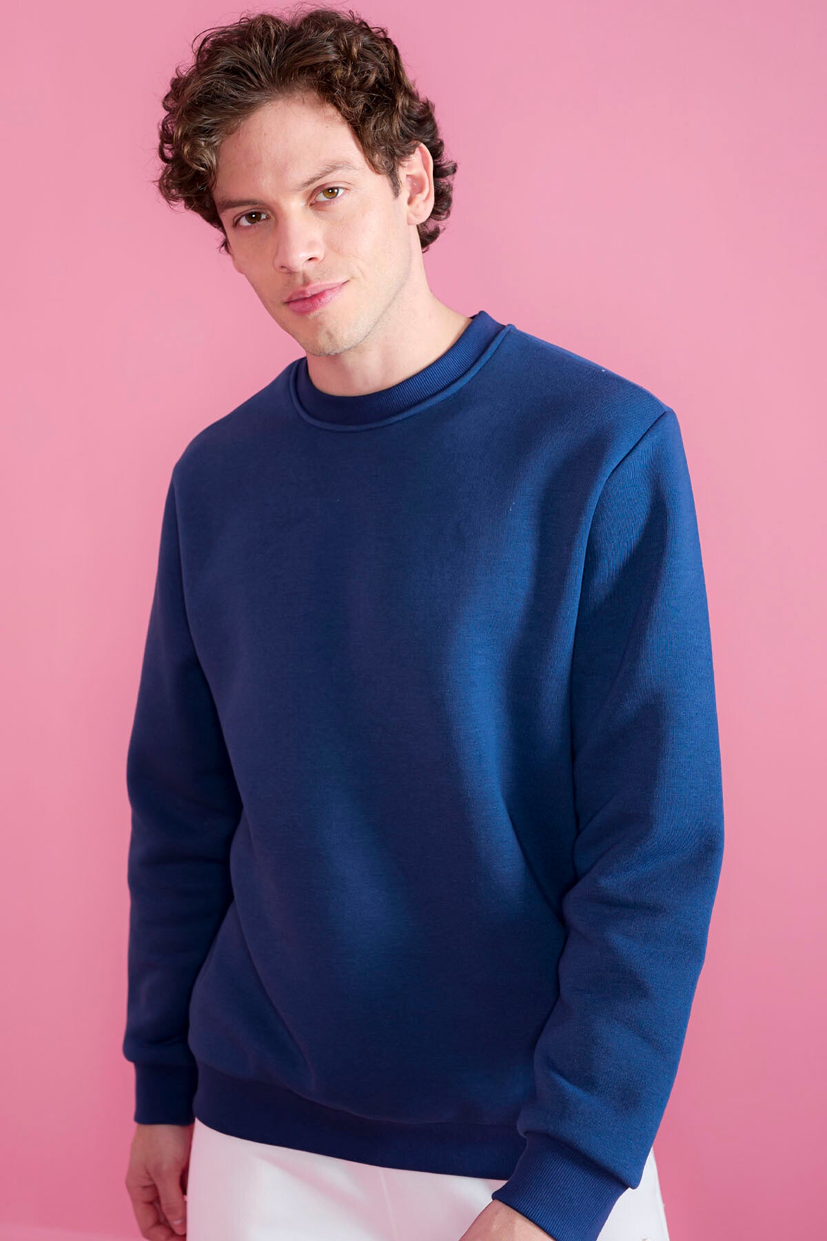 İndigo Basic O Yaka Rahat Form Erkek Sweatshirt - 88053