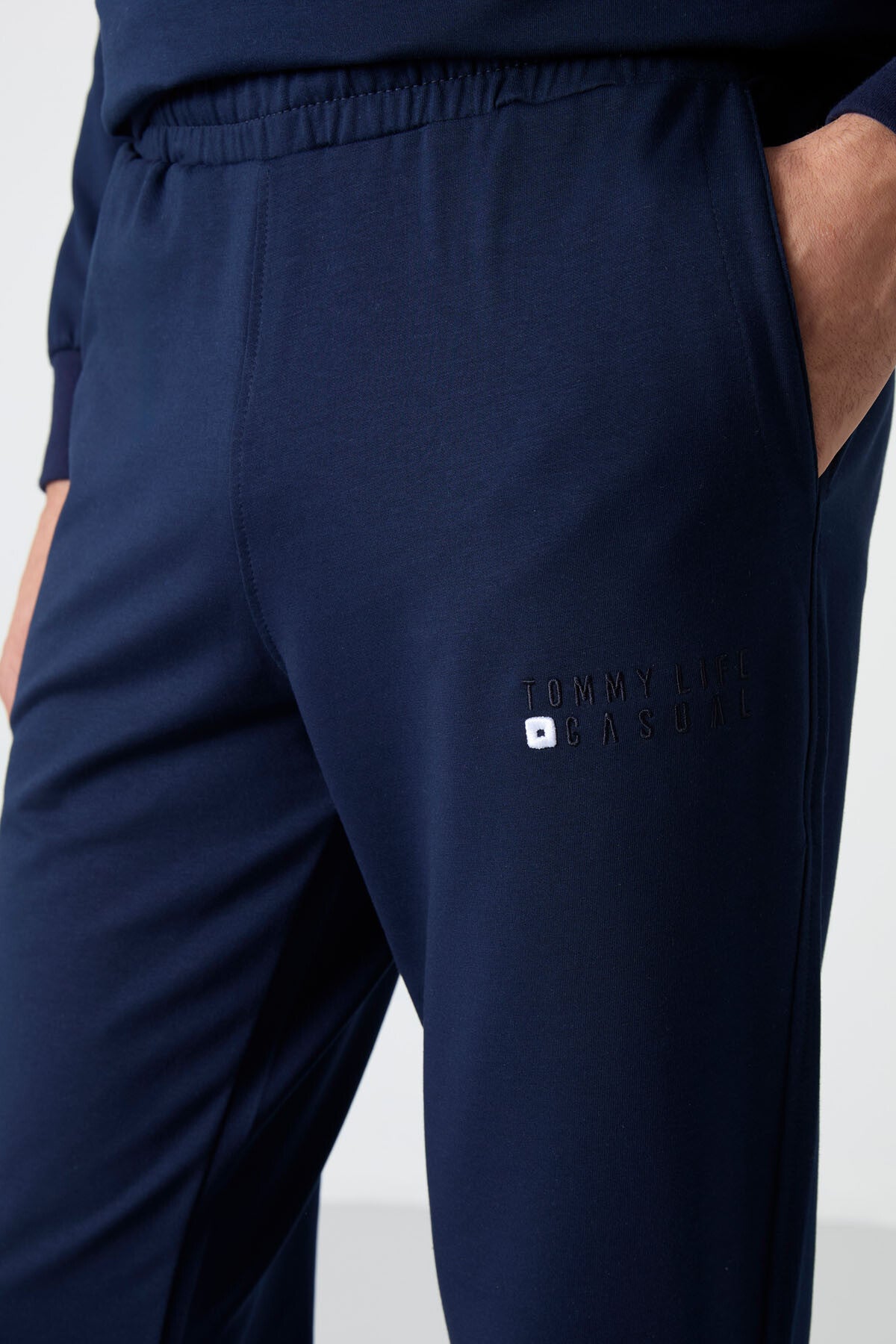 İndigo Casual O Yaka Lastik Paça Pamuklu Erkek Oversize Eşofman Takımı - 85120